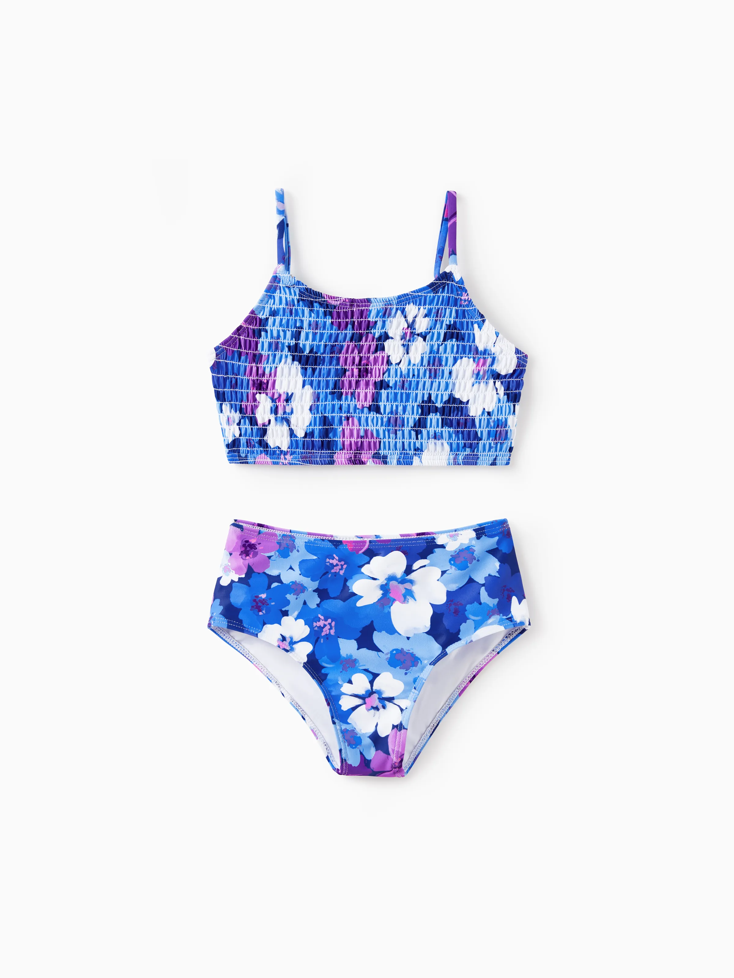 

Family Matching Flora Swim Trunks or Smocking Strap two-piece Swimsuit