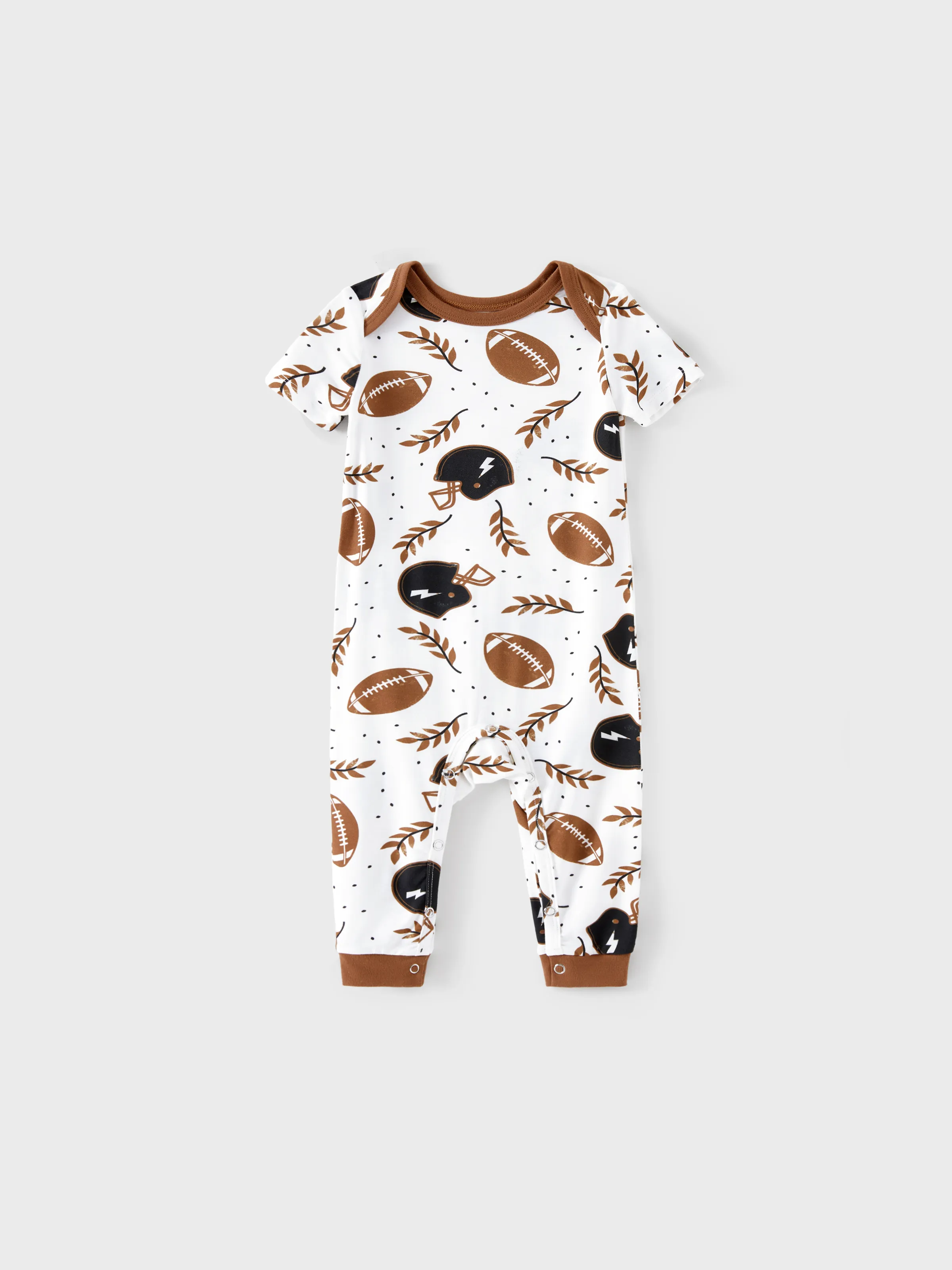 

Bamboo Viscose Family Matching Football and Letter Print Short-sleeve Pajama Set ( Snug-Fitting for Children )