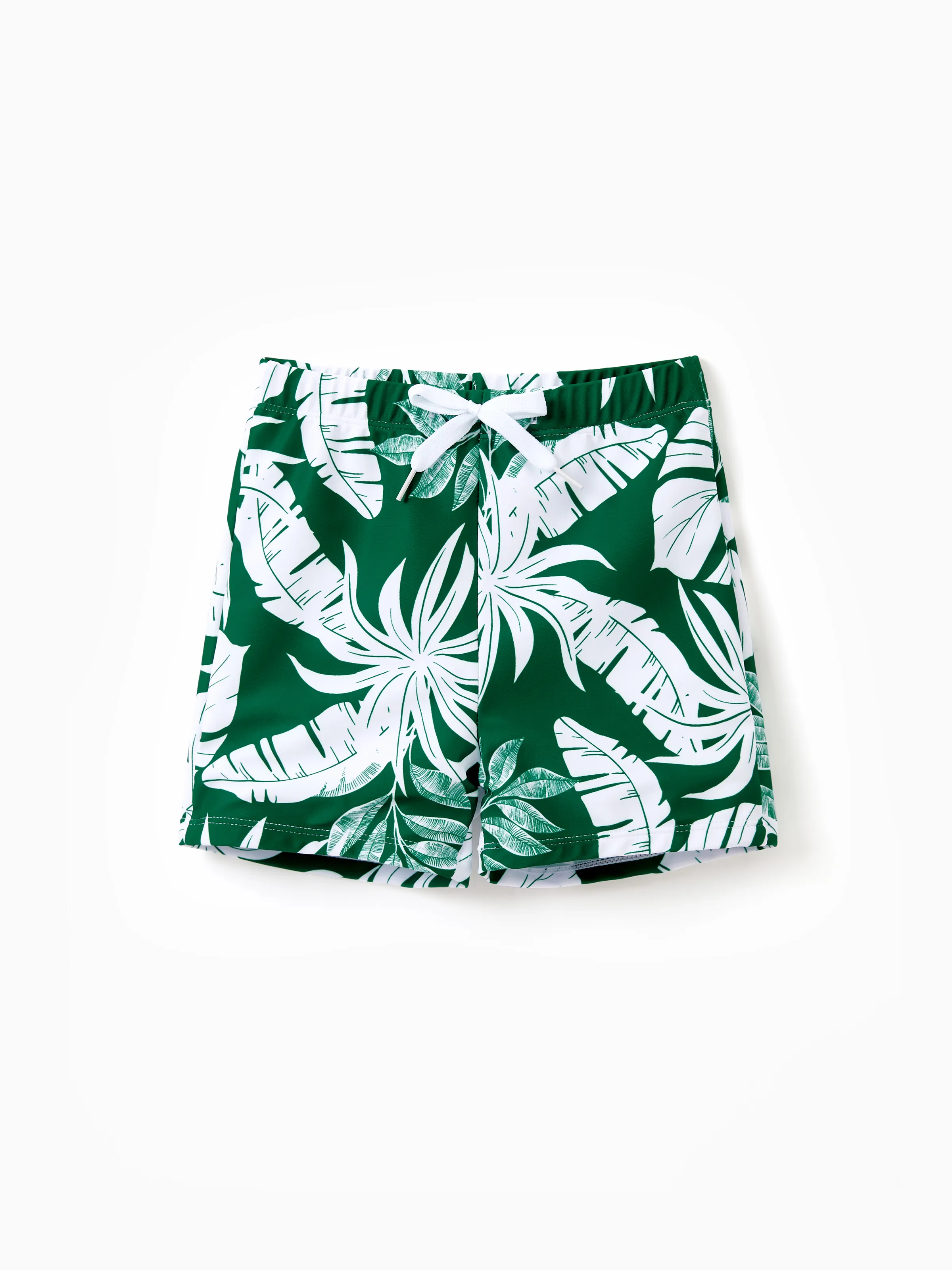 

Family Matching Tropical Floral Swim Trunks and One-piece Swimsuit