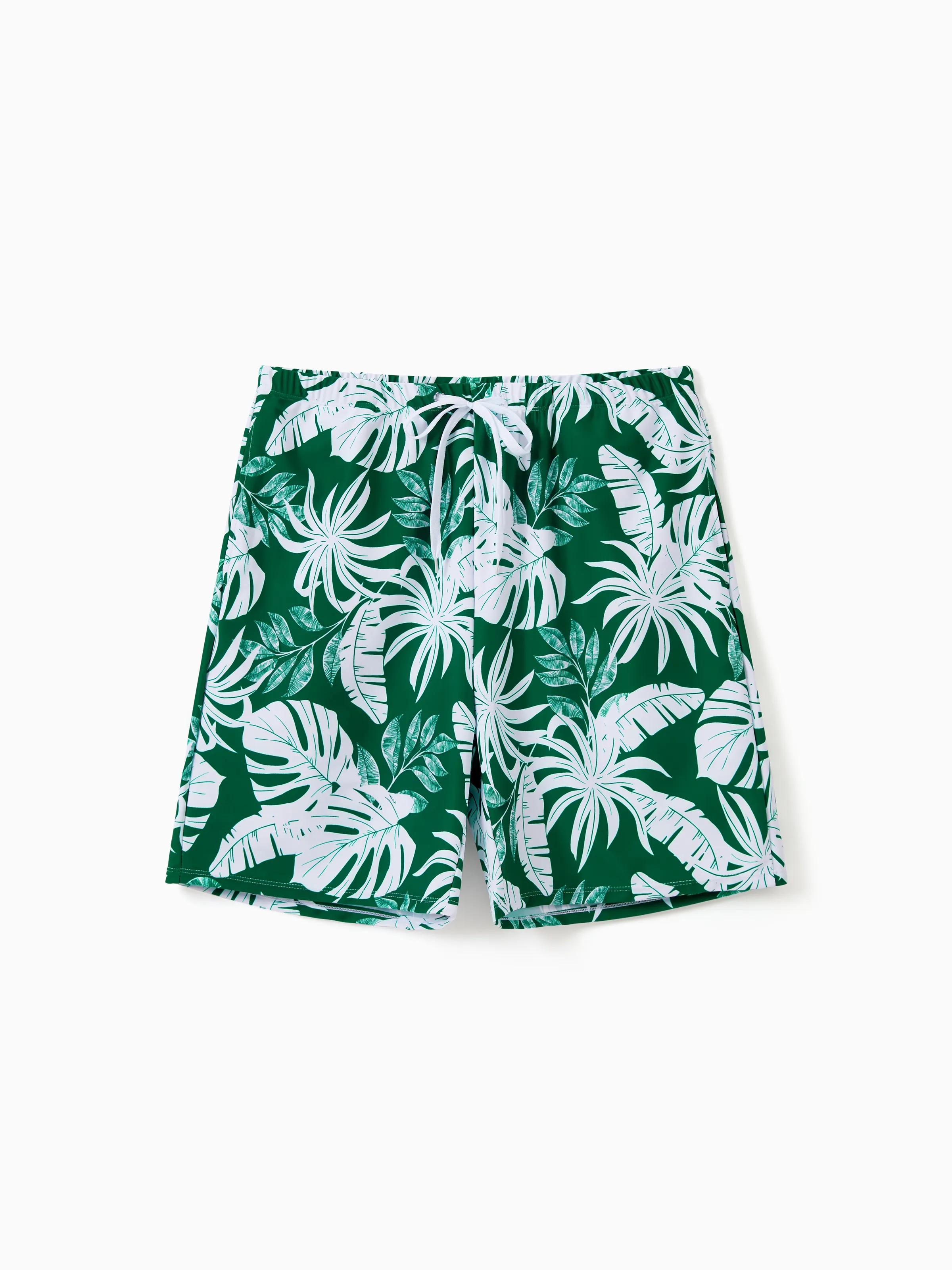 

Family Matching Tropical Floral Swim Trunks and One-piece Swimsuit