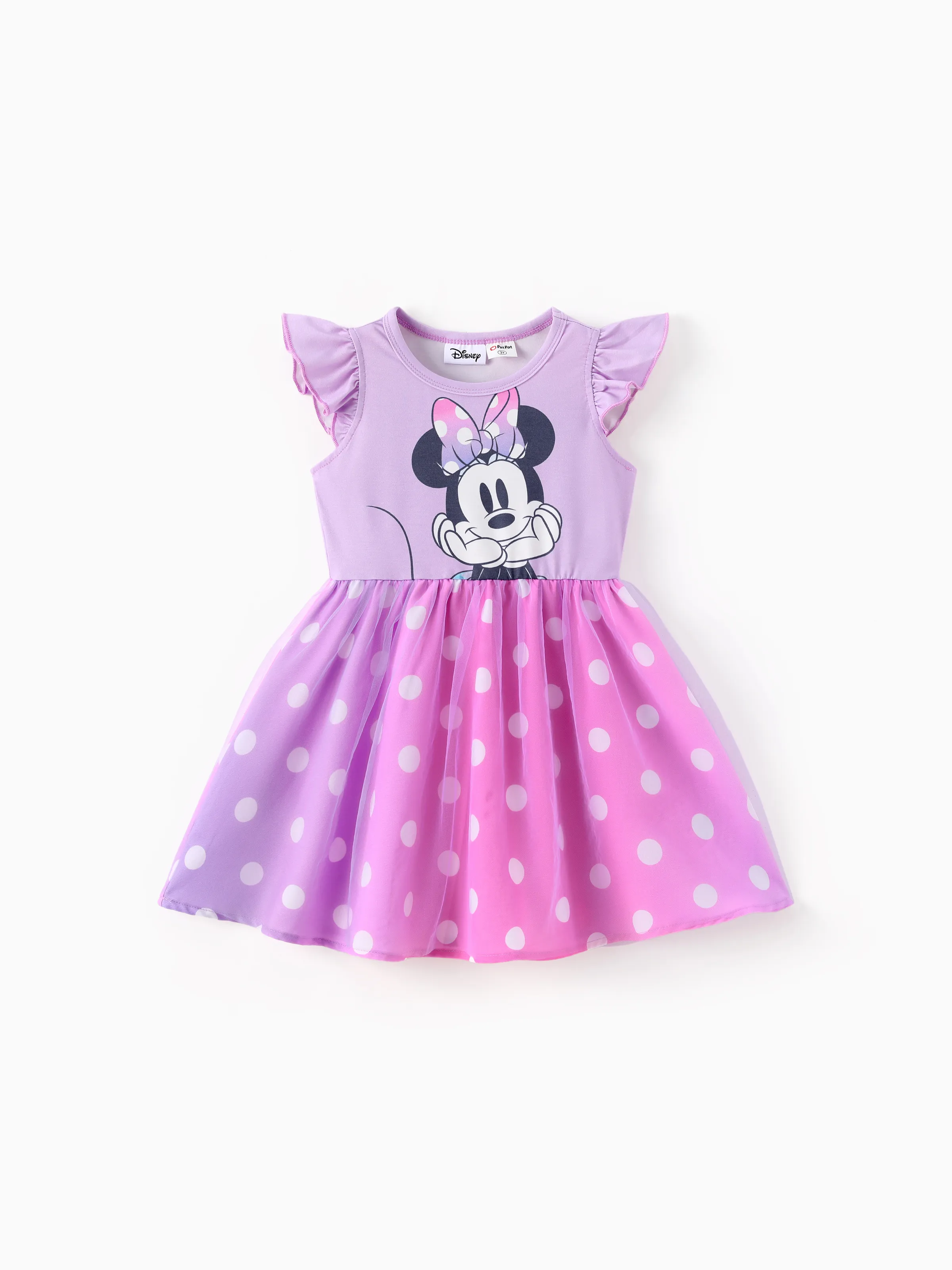 

Disney Mickey and Friends Toddler Girl 1pc Minnie Mouse Polka Dot Ruffle-sleeve Tulle Dress