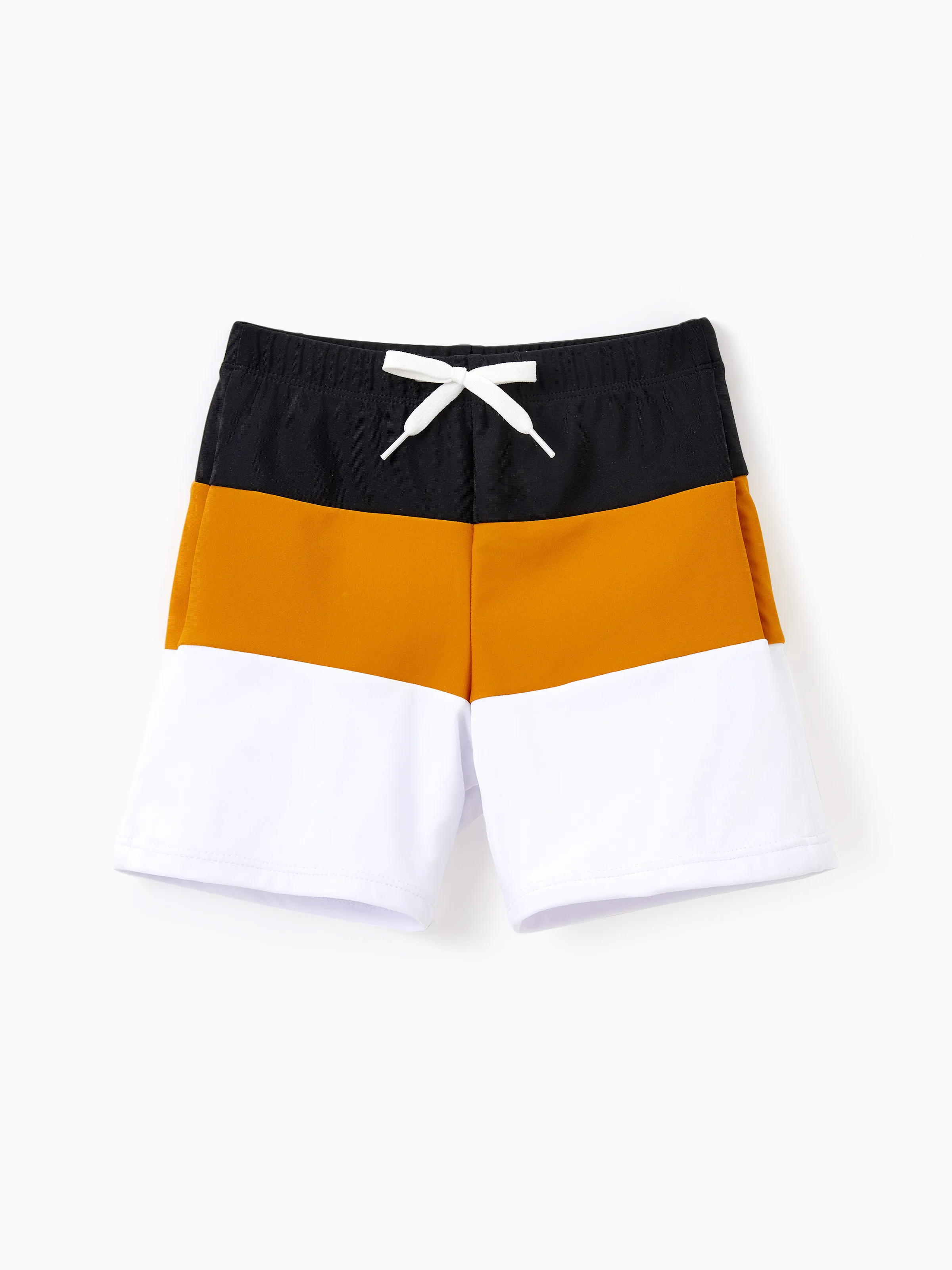 

Family Matching Colorblock Swim Trunks Shorts or Cut Out Waist One-Shoulder One-piece Swimsuit