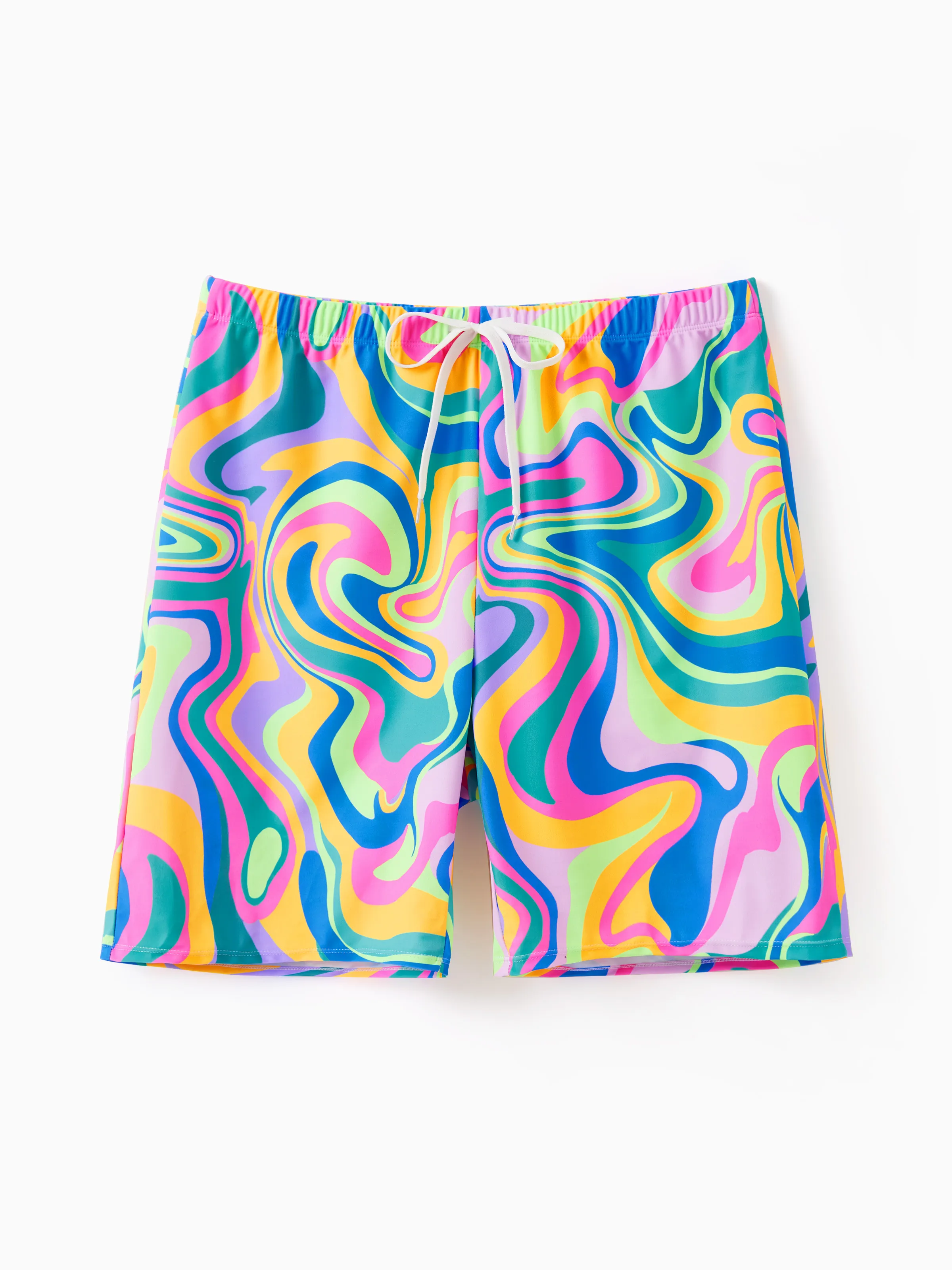 

Family Matching Colorful Tie-Dye Print Swim Trunks or Halter two-Piece Bikini