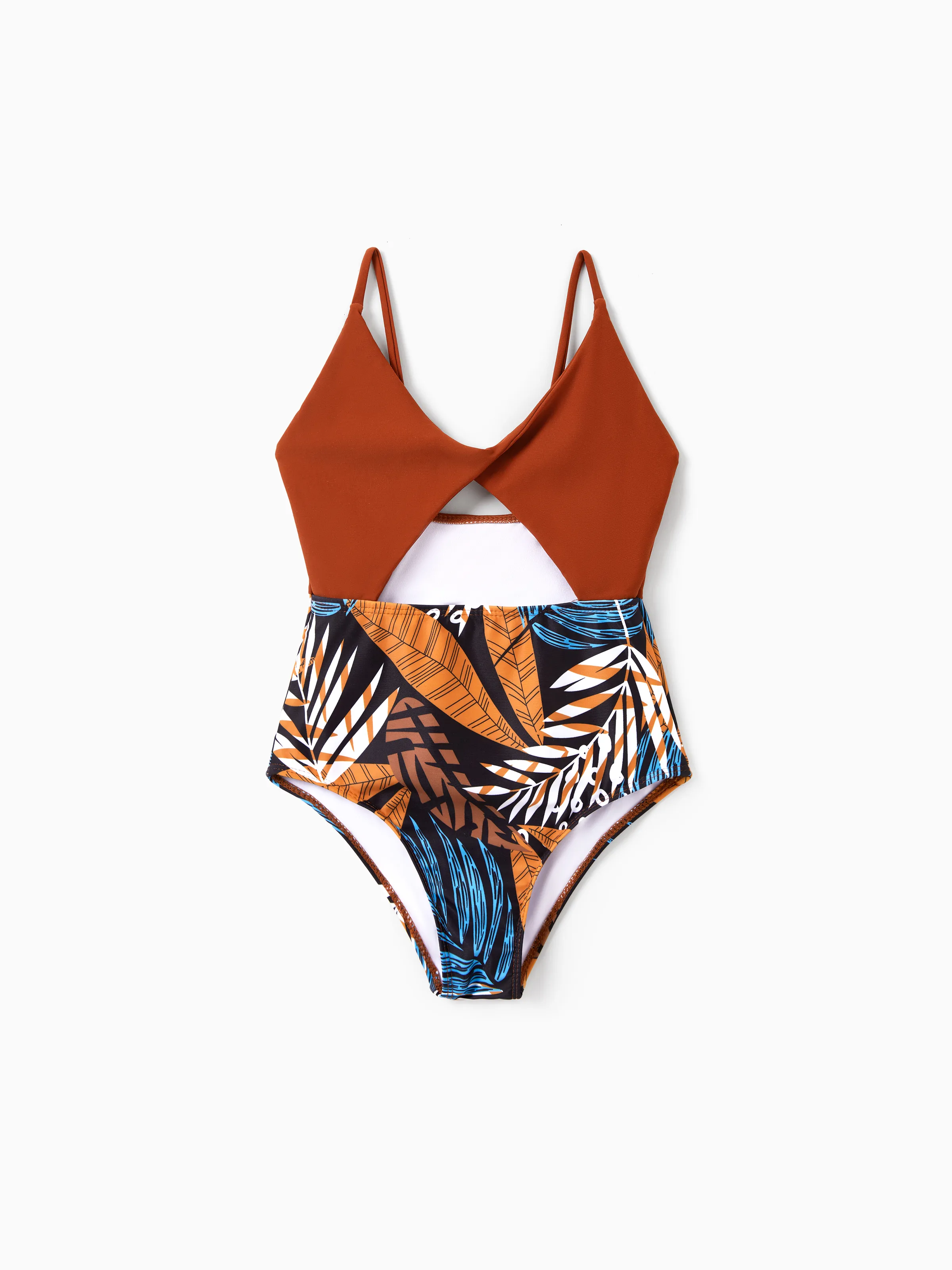 

Tropical Family Swimwear with Hanging Strap for Unisex - Tight Polyester Spandex