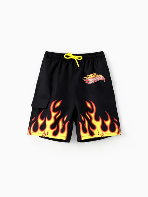 Hot Wheels Kid Boy 1pc Fire Pattern Sunproof Swimming Trunks