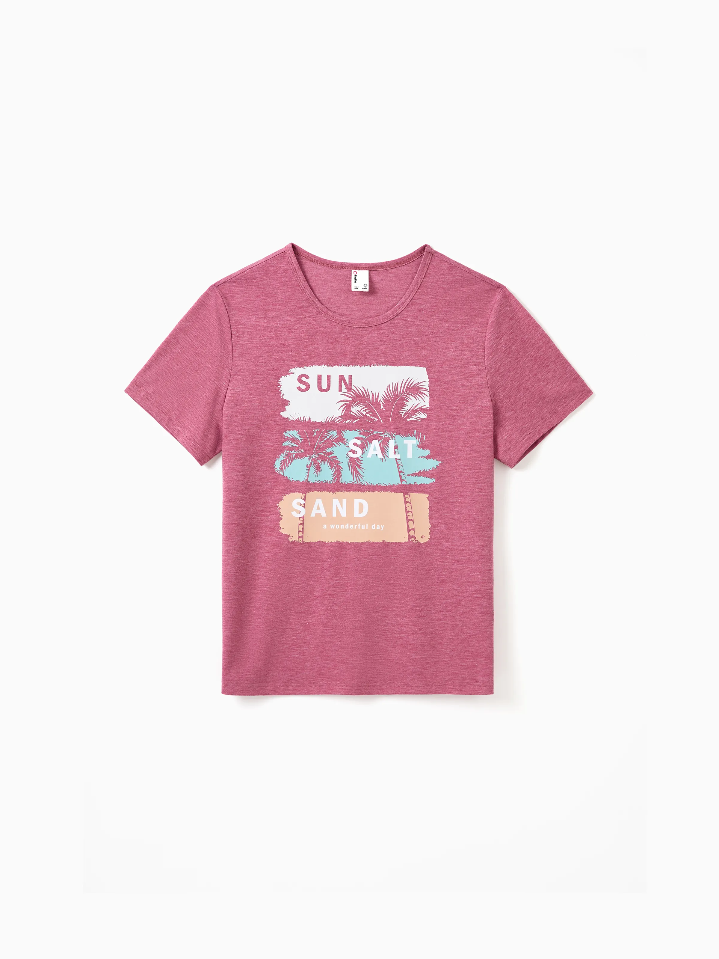 

Family Matching Graphic T-Shirts 'Sun Salt Sand' Beach Vibes Summer Short-sleeve Top for Holiday