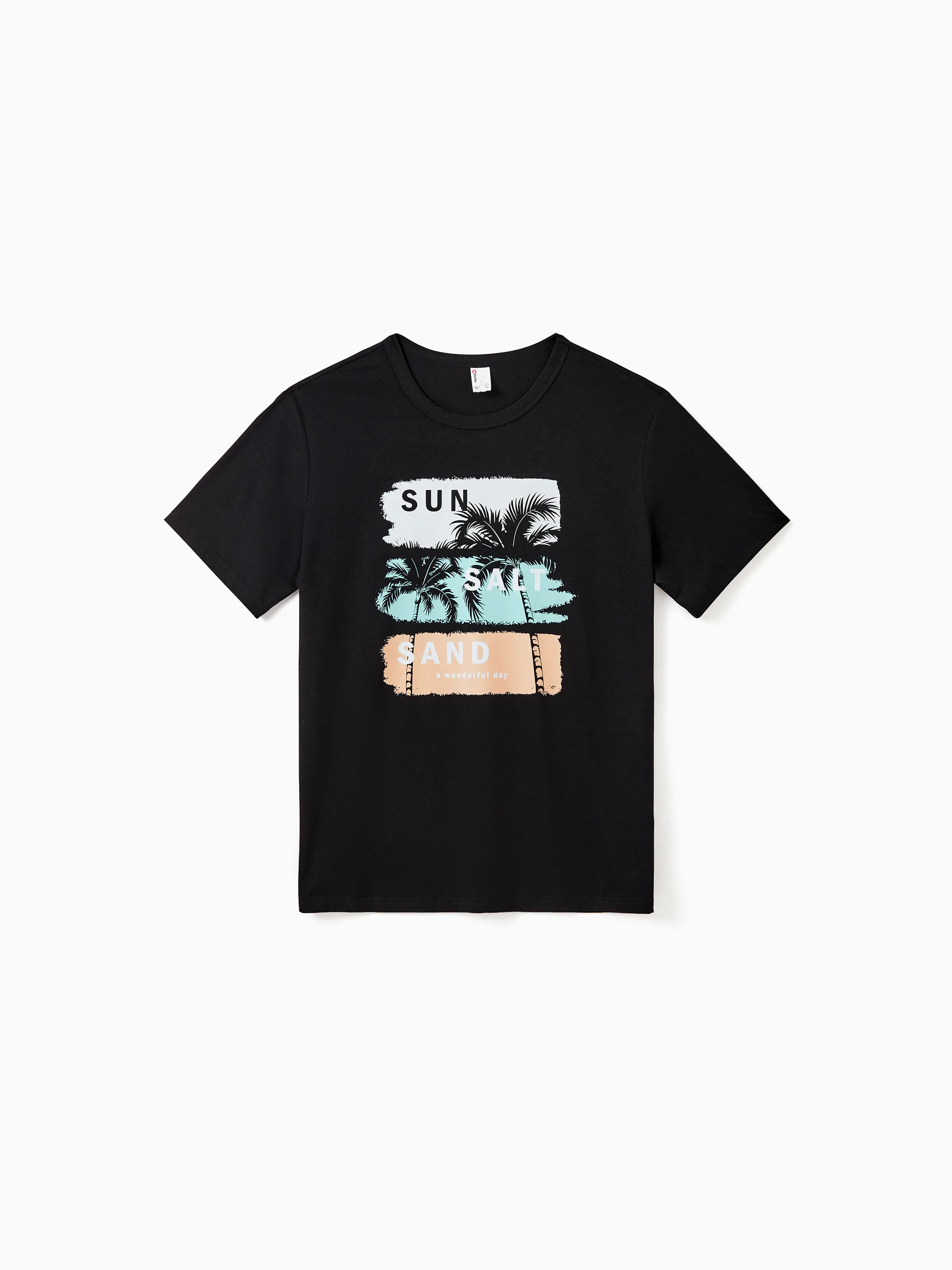 

Family Matching Graphic T-Shirts 'Sun Salt Sand' Beach Vibes Summer Short-sleeve Top for Holiday