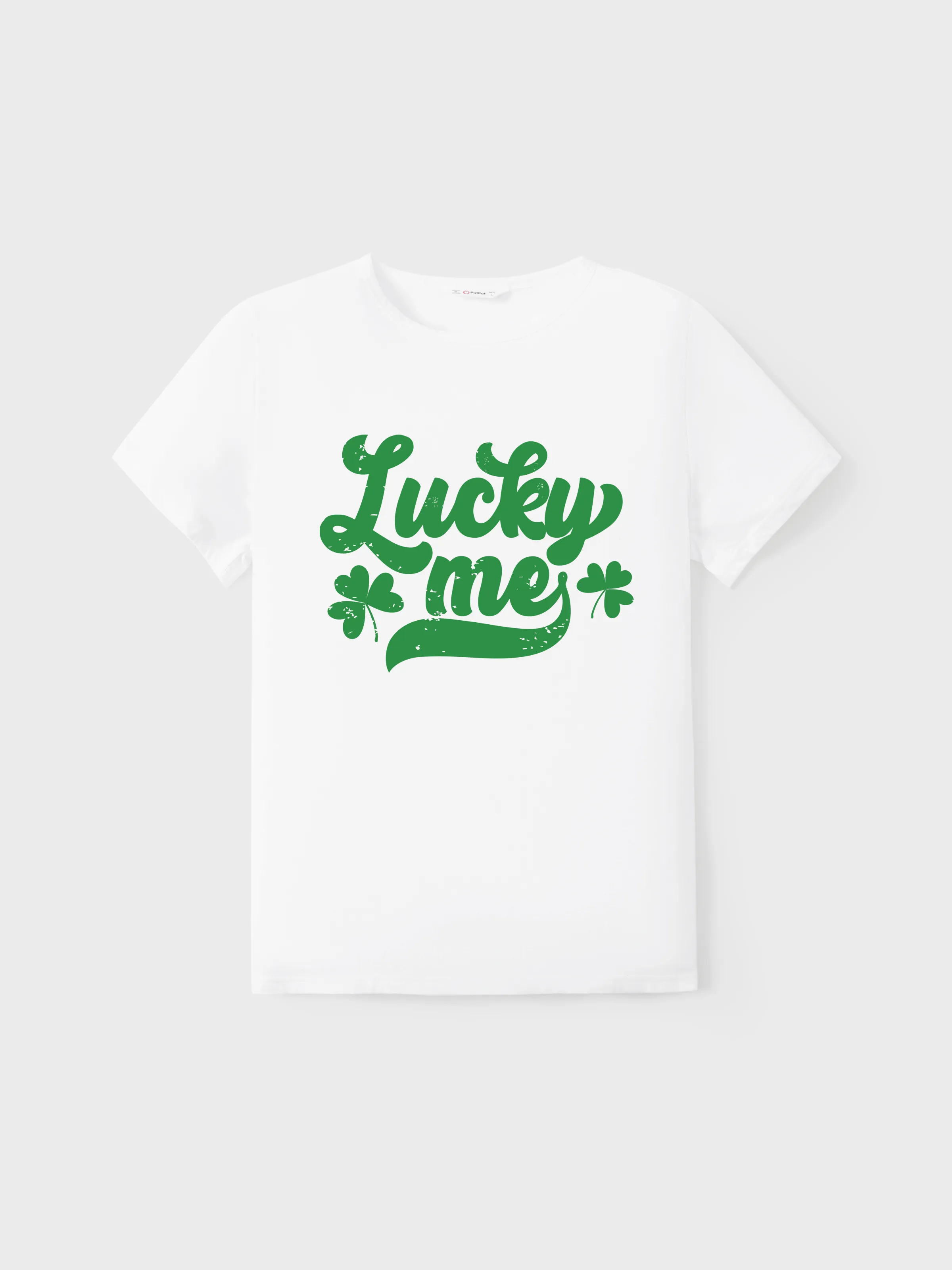 

St. Patrick's Day Family Matching Cotton Tee Green Letter Print Short-sleeve Tops