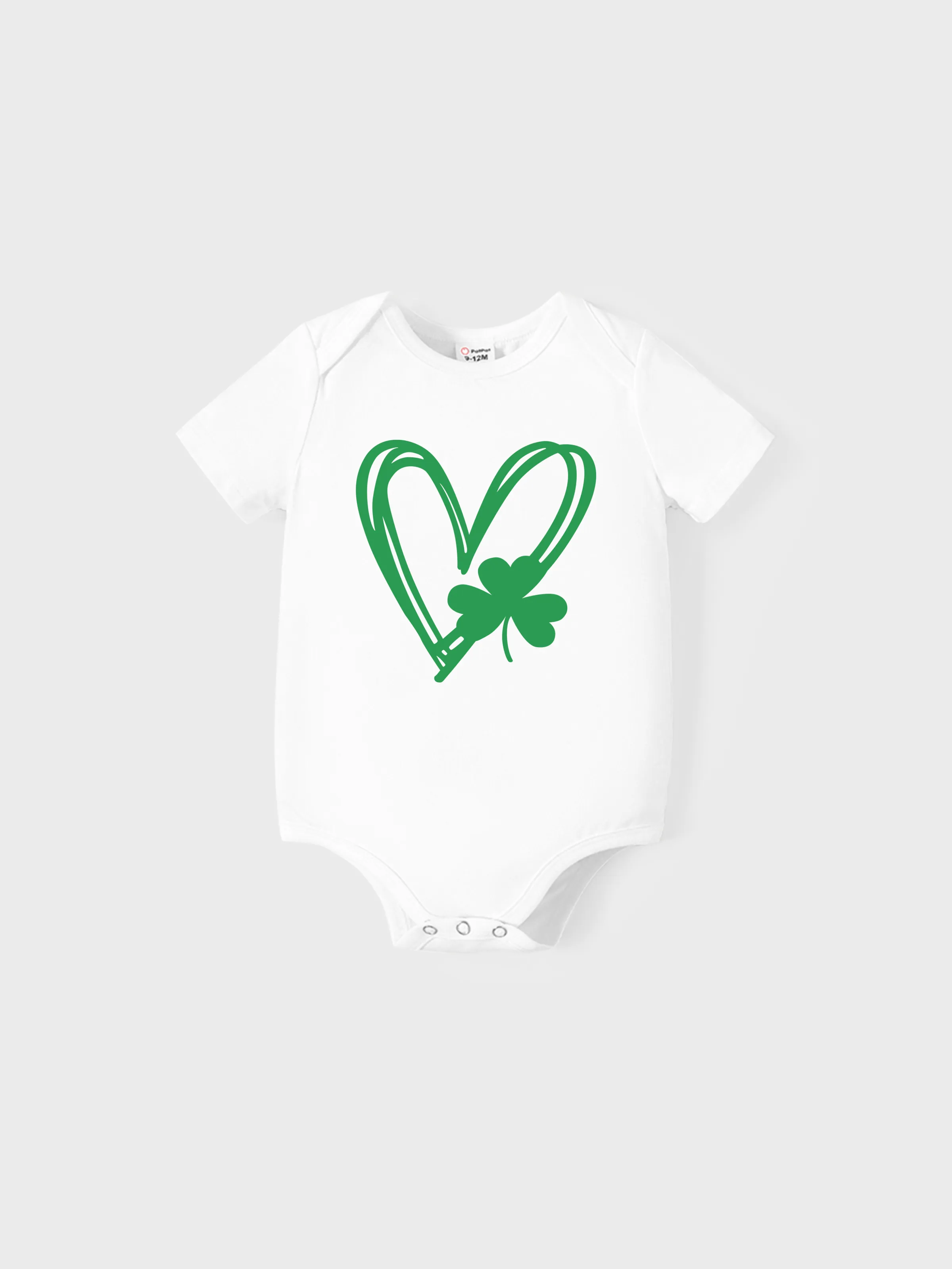 

St. Patrick's Day Family Matching Tee Heart-shaped Short-sleeve Tops