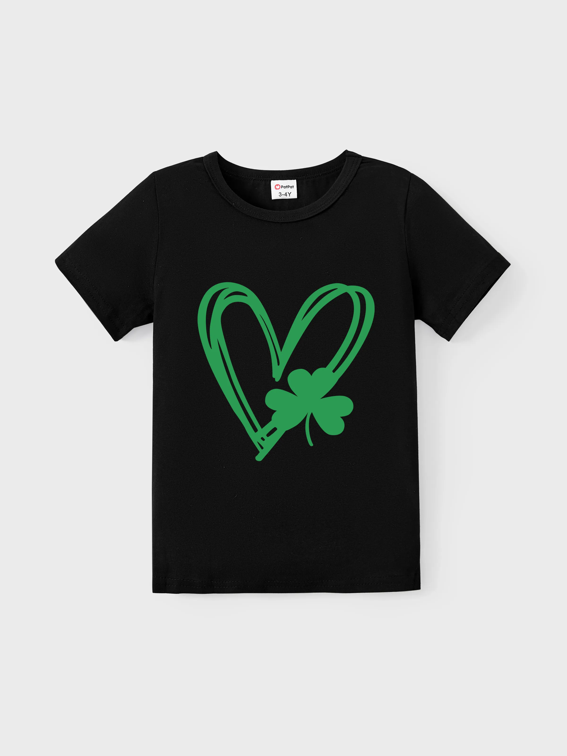 

St. Patrick's Day Family Matching Tee Heart-shaped Short-sleeve Tops