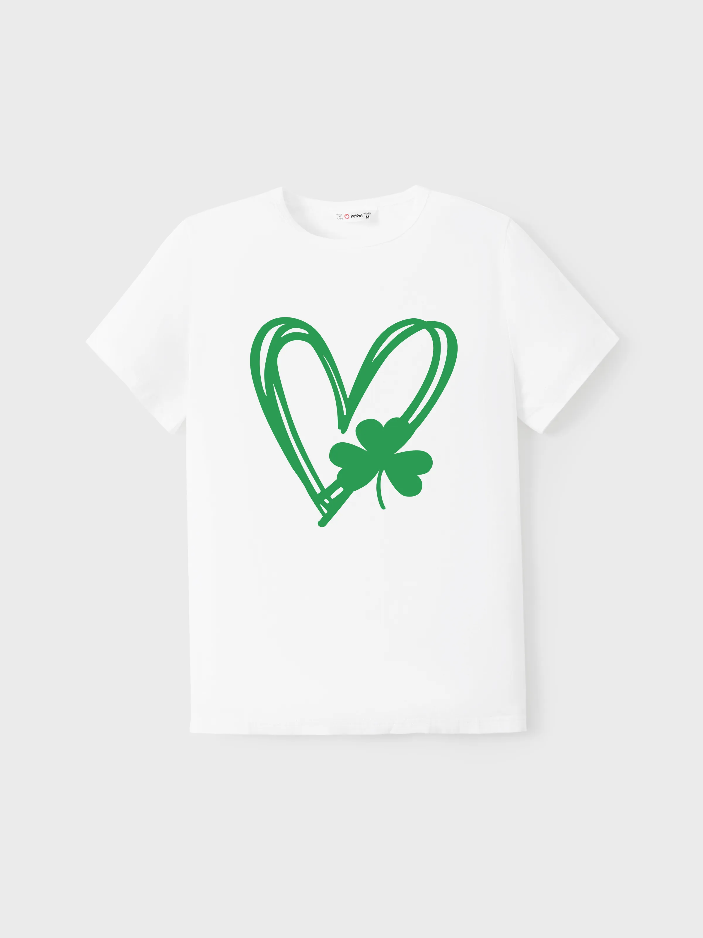 

St. Patrick's Day Family Matching Tee Heart-shaped Short-sleeve Tops