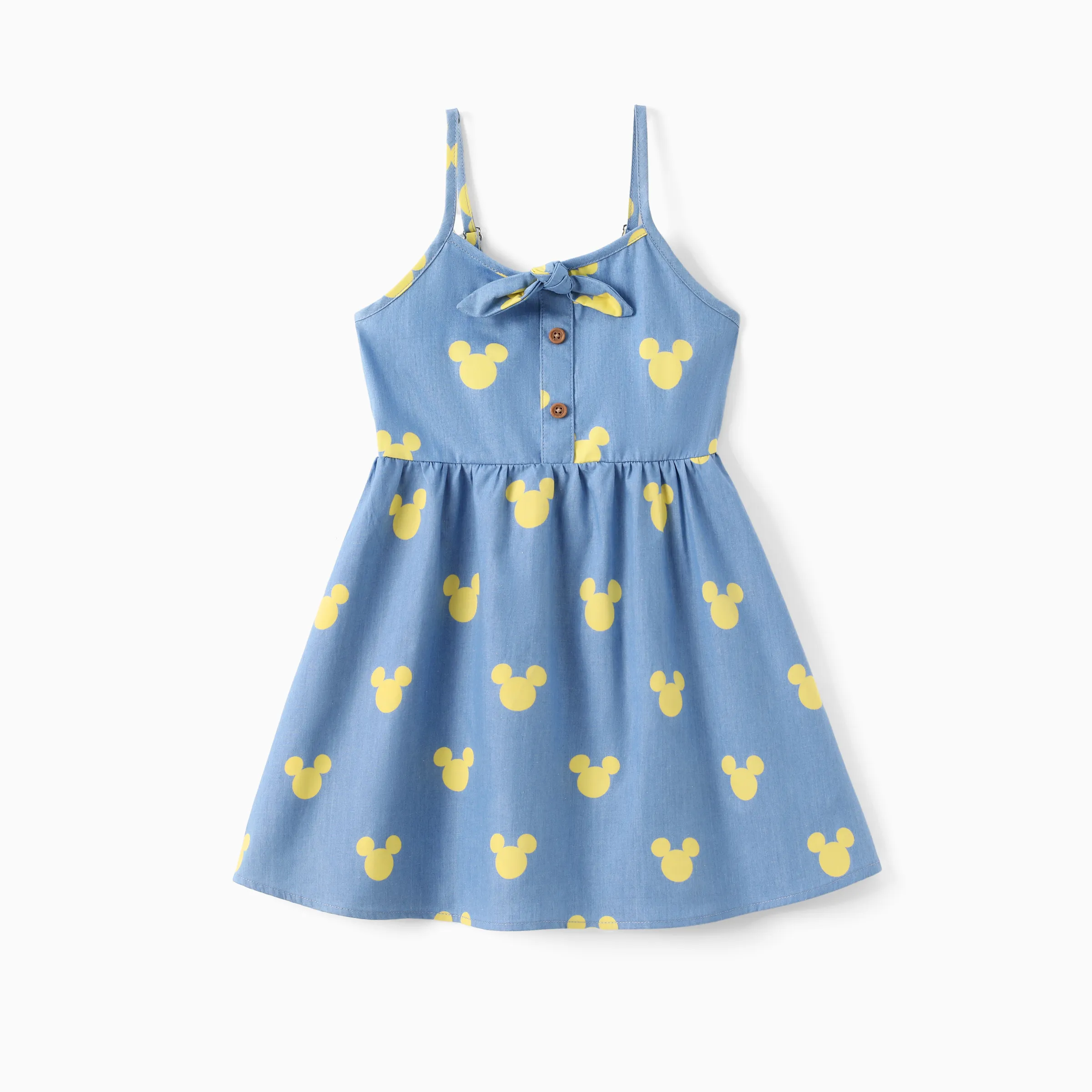 

Disney Mickey and Friends Family matching Mickey Mouse Allover Print Denim Dresse/Jumpsuit/T-shirt