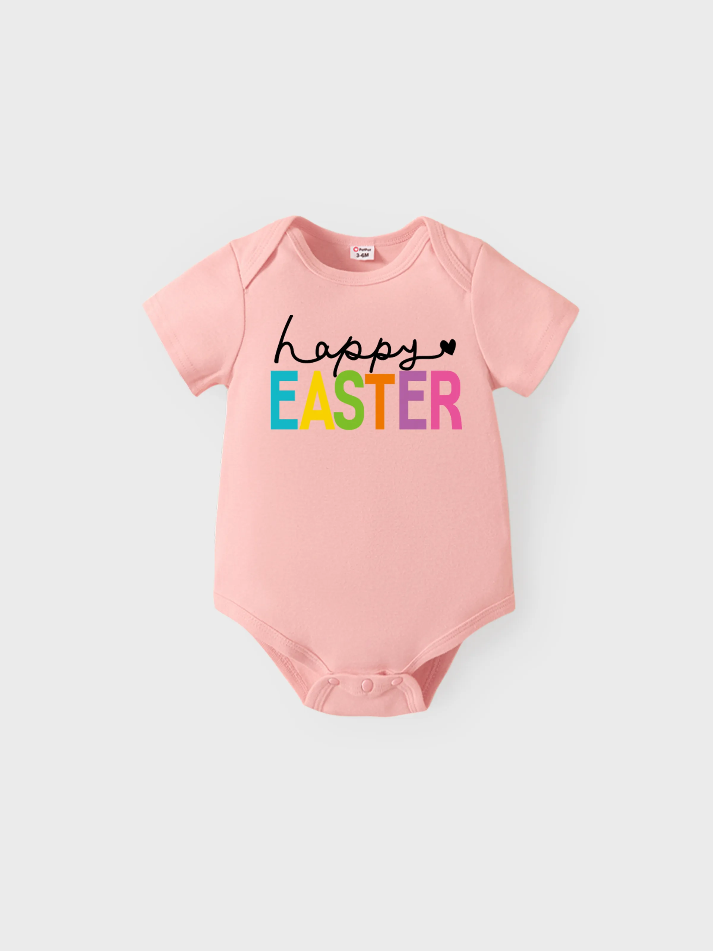 

Easter Mommy and Me Tops Cotton Tee Letter Pattern Short Sleeve Top