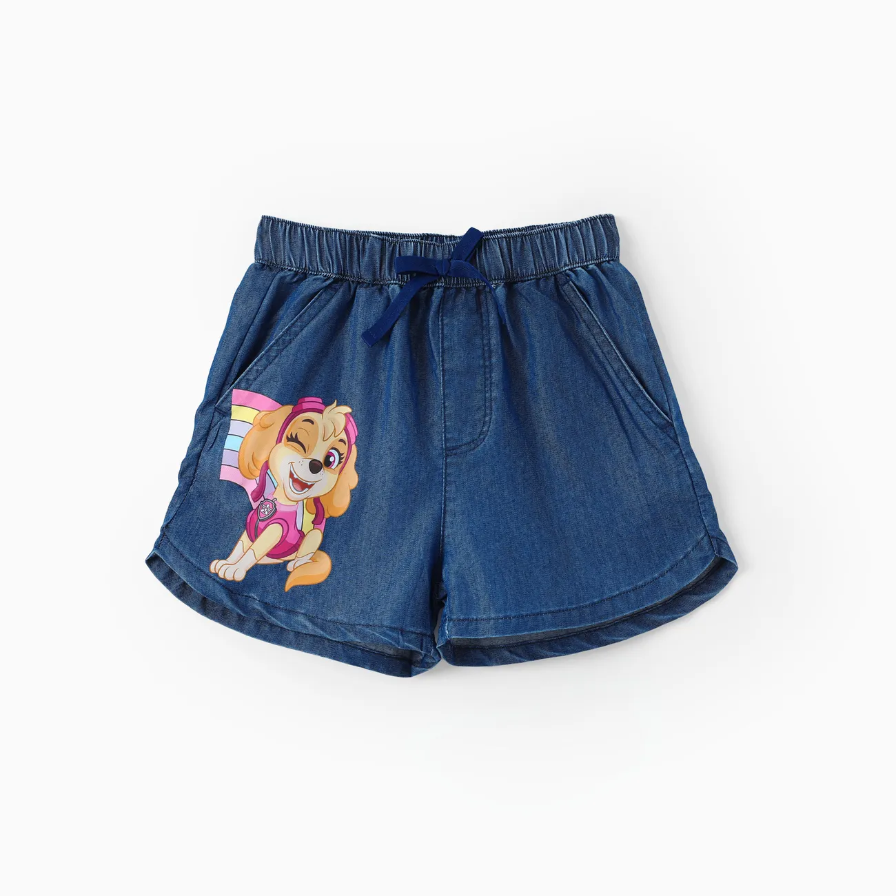 PAW Patrol Toddler Girl 1pc Skye Rainbow Print Denim Shorts
