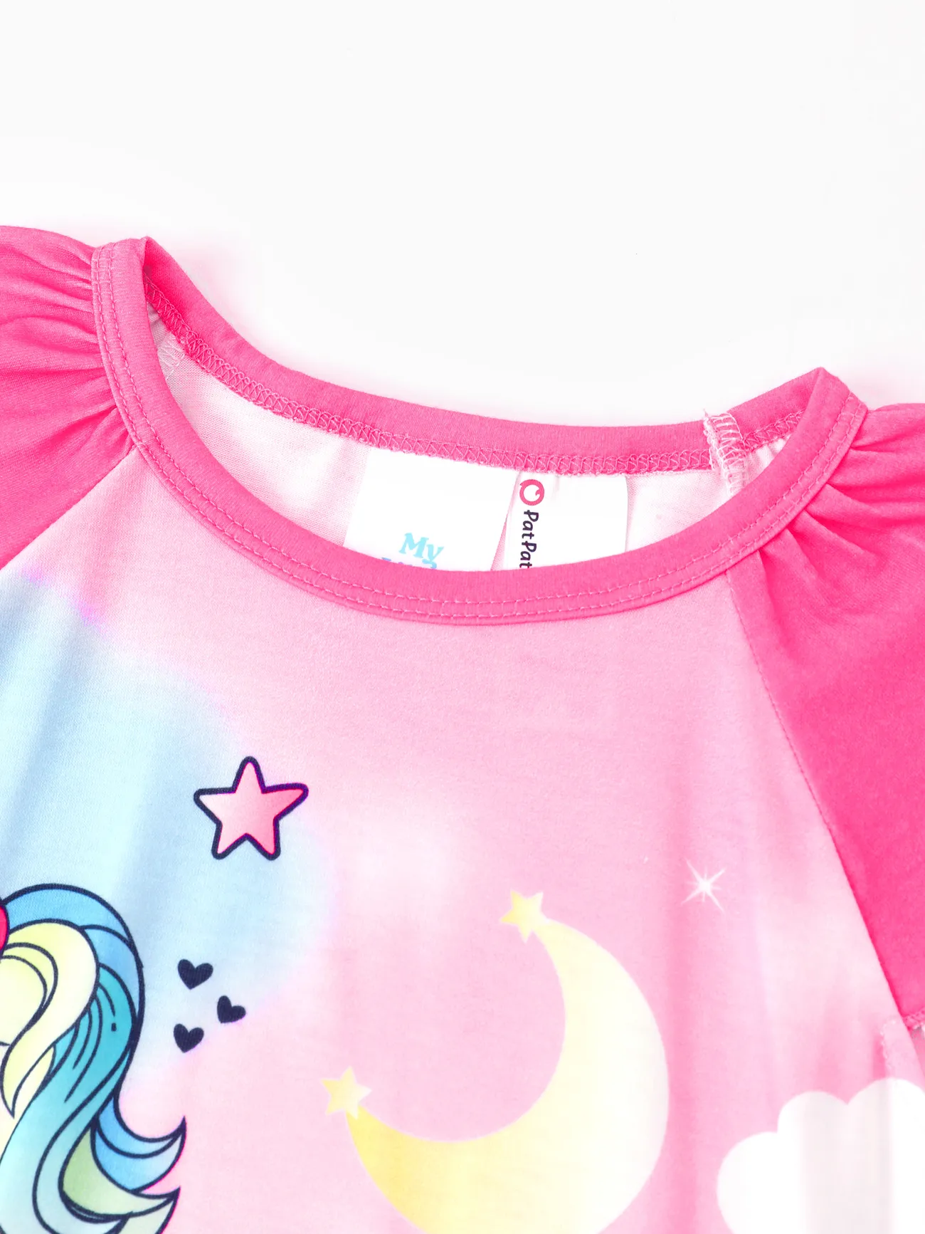 Pink - My Little Pony Toddler/Kid Girl 1pc Character Rainbow Pattern Ruffled Sleeves Pajama Dress (Flame Resistant) - image 4