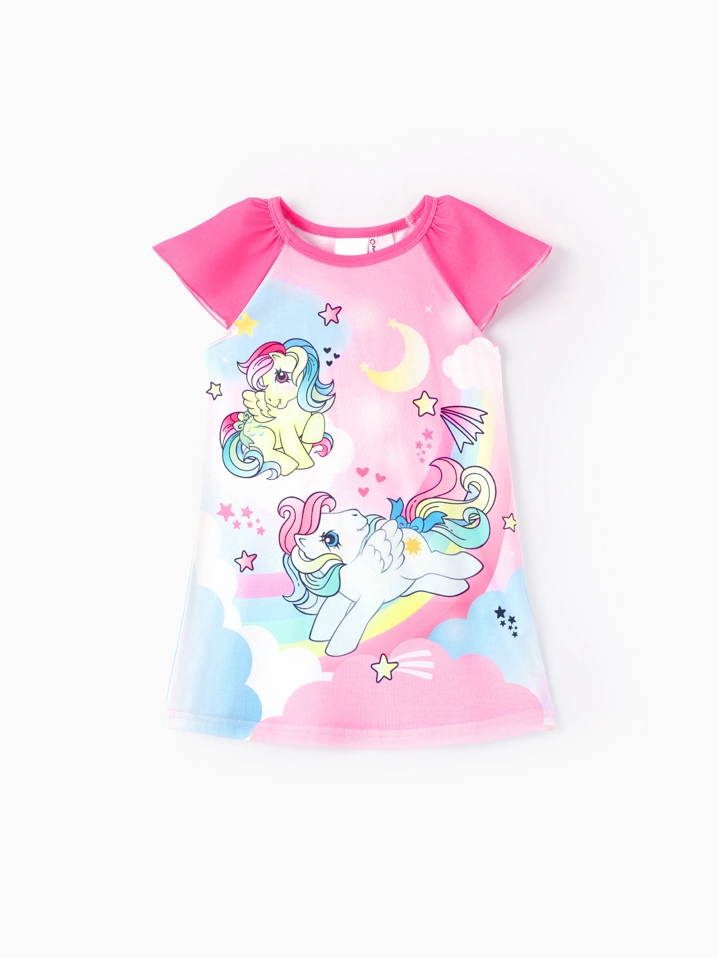 

My Little Pony Toddler/Kid Girl 1pc Character Rainbow Pattern Ruffled Sleeves Pajama Dress (Flame Resistant)