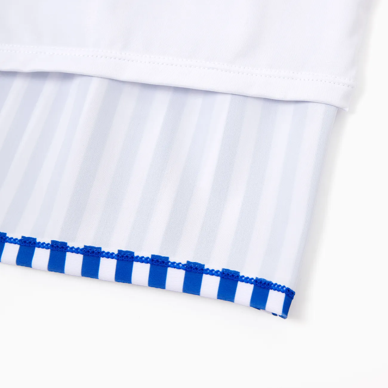 Men - Family Matching Blue Striped Swim Trunks or 2 Pieces Halter Tankini Swimsuit - Blue - image 20