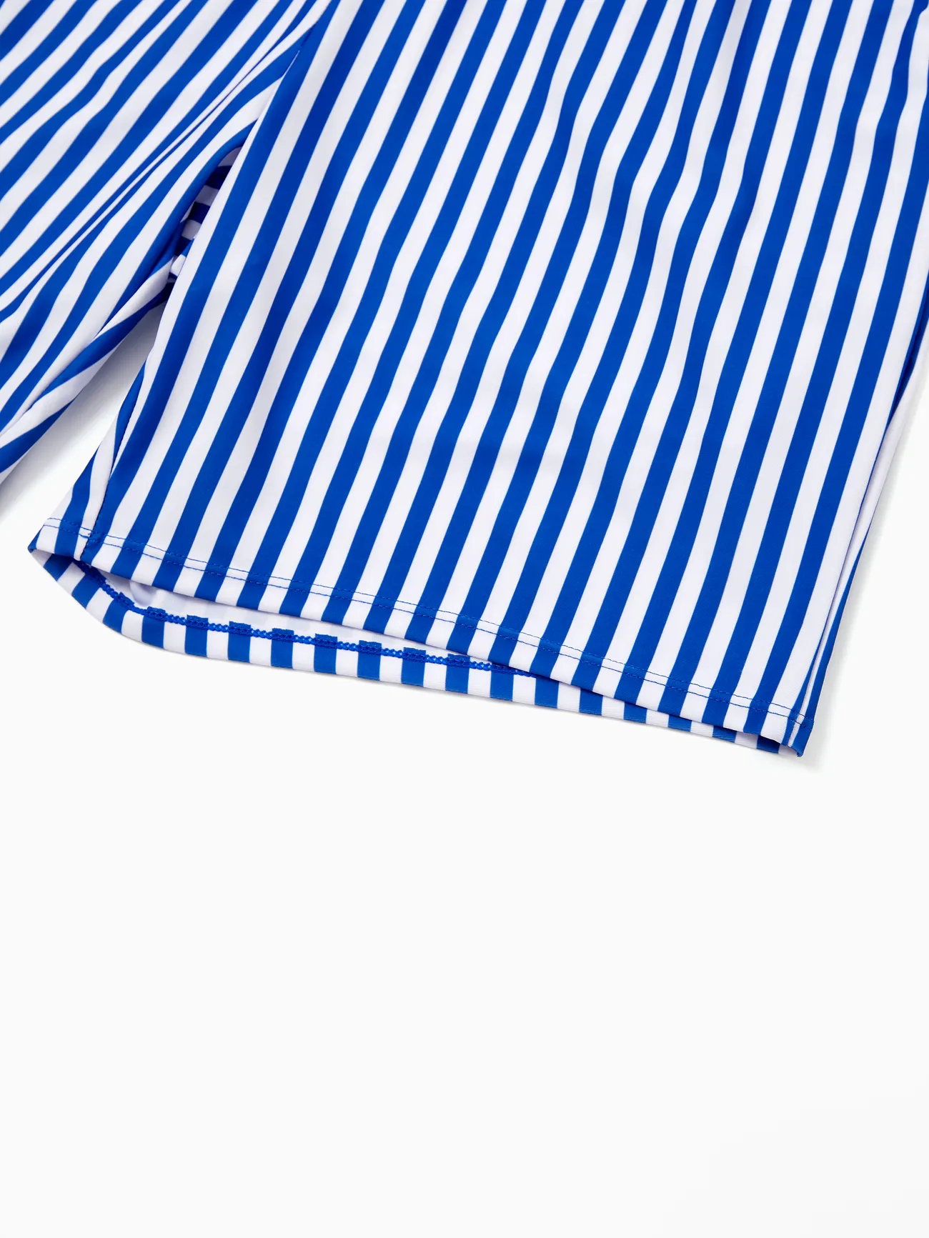 Men - Family Matching Blue Striped Swim Trunks or 2 Pieces Halter Tankini Swimsuit - Blue - image 21