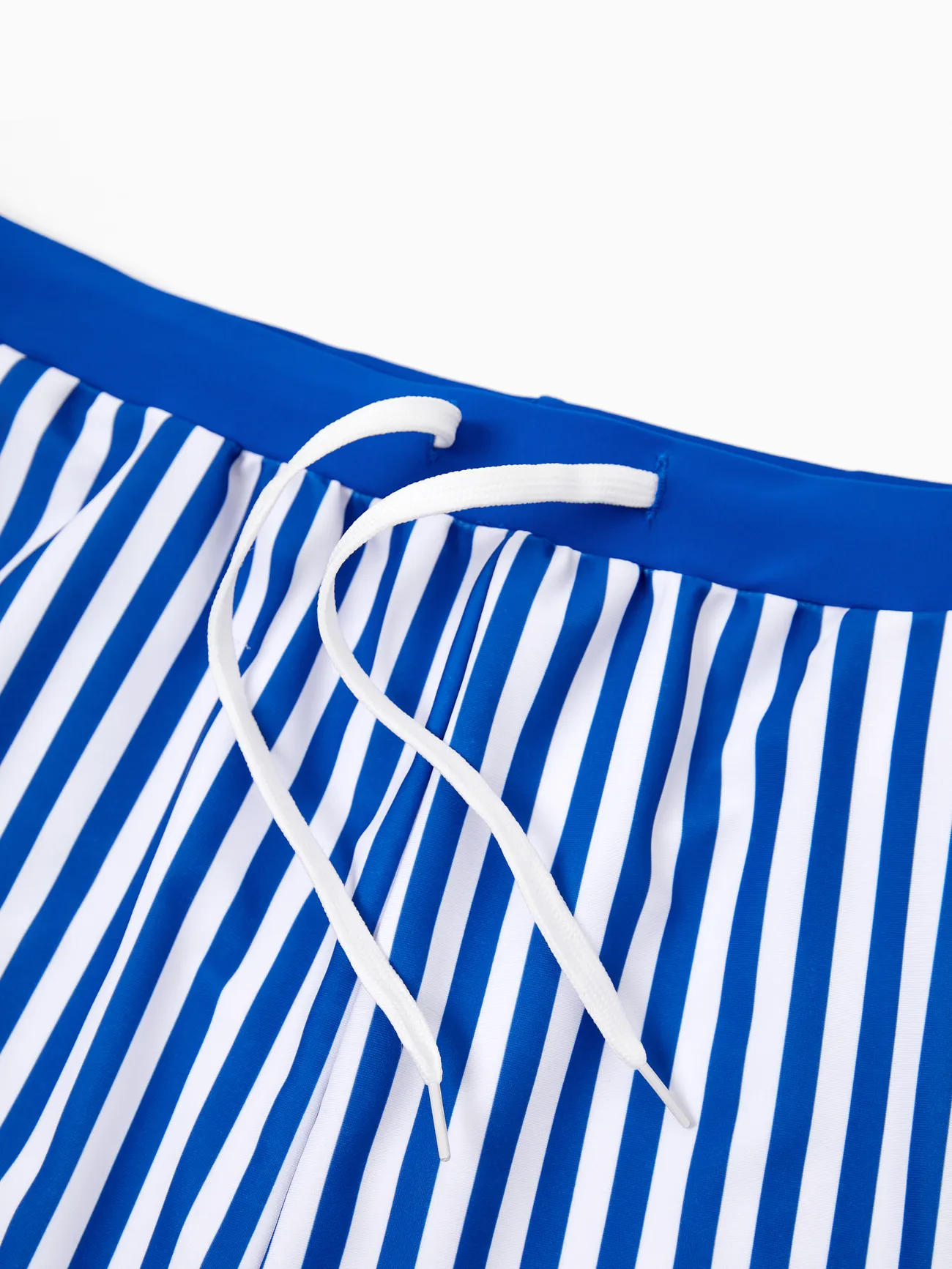 Men - Family Matching Blue Striped Swim Trunks or 2 Pieces Halter Tankini Swimsuit - Blue - image 19