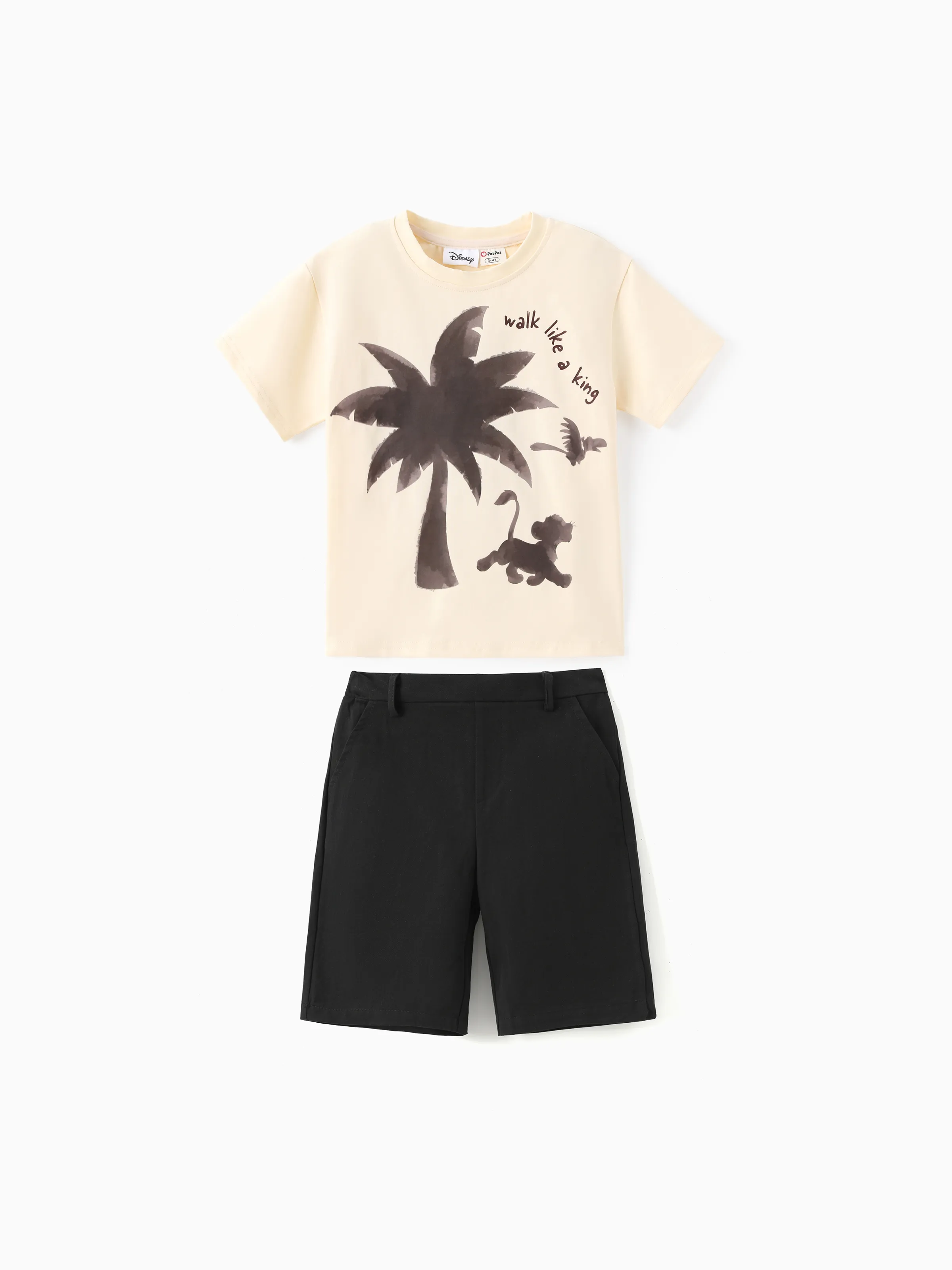 

Disney Lion King Family matching Coconut Tree Print Smocking Cami Dress/ Cotton T-shirt And Shorts / Naia™ Jumpsuit