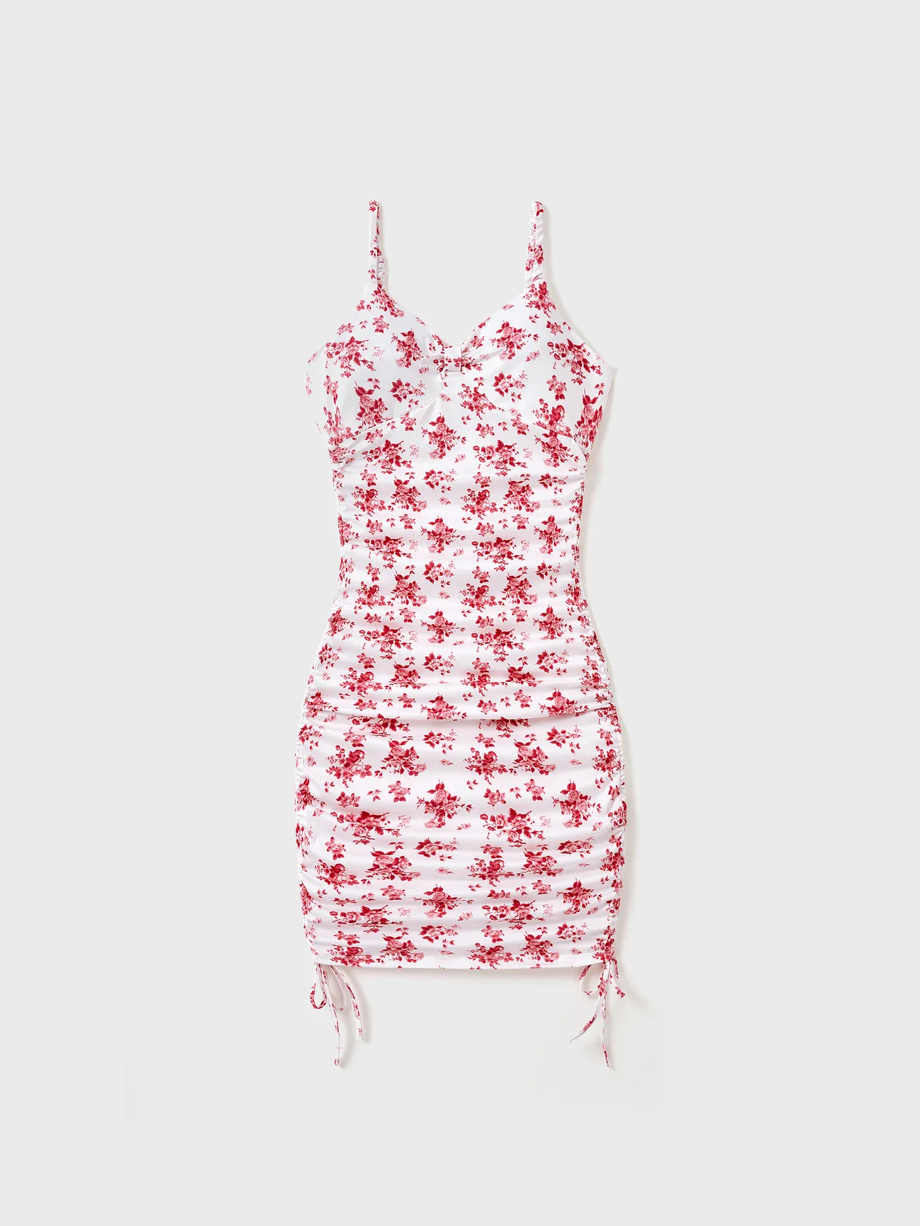 

Matching Flower Print Strappy Body-con Dress for Mommy and Me