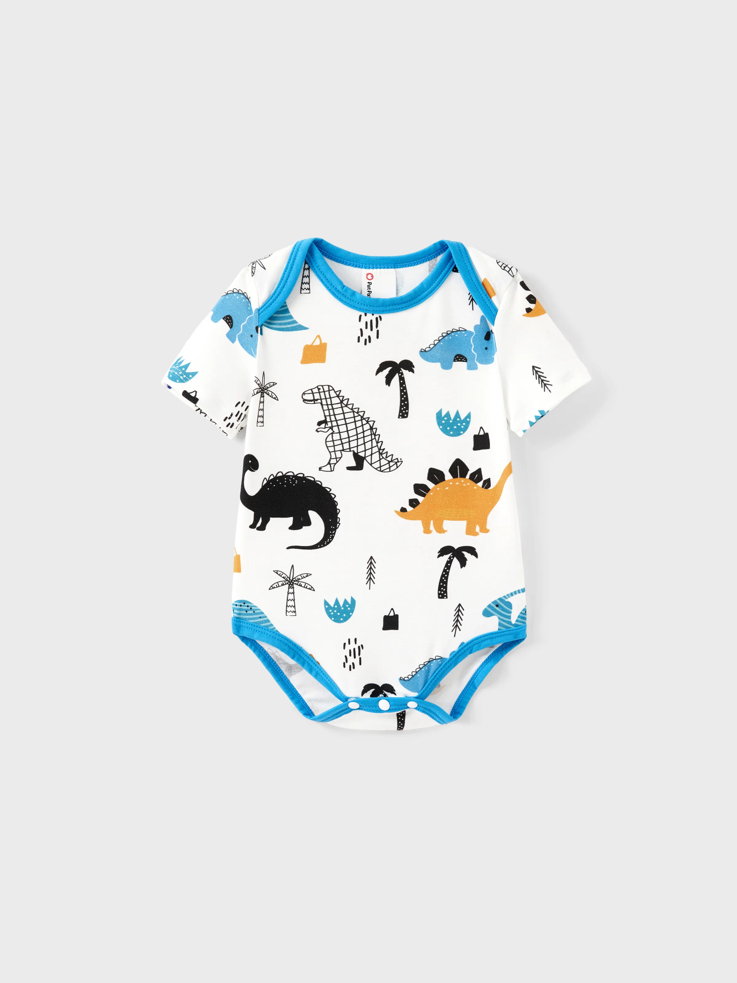 

Baby Boy Childlike Dinosuar/Striped Print Romper