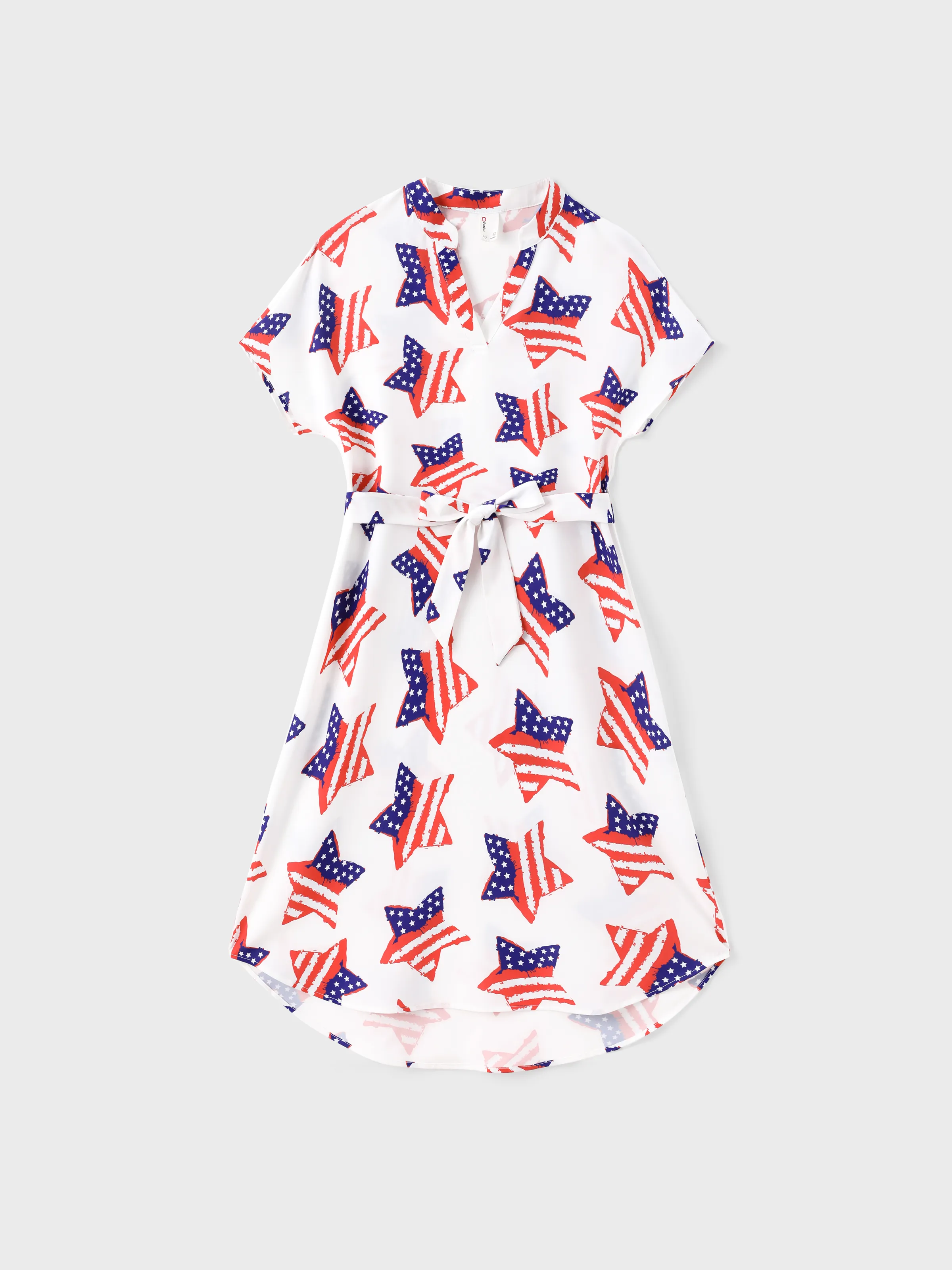 

Independence Day 4th of July Matching Family Outfits Red White Blue Star Print Shirts or Dress Set