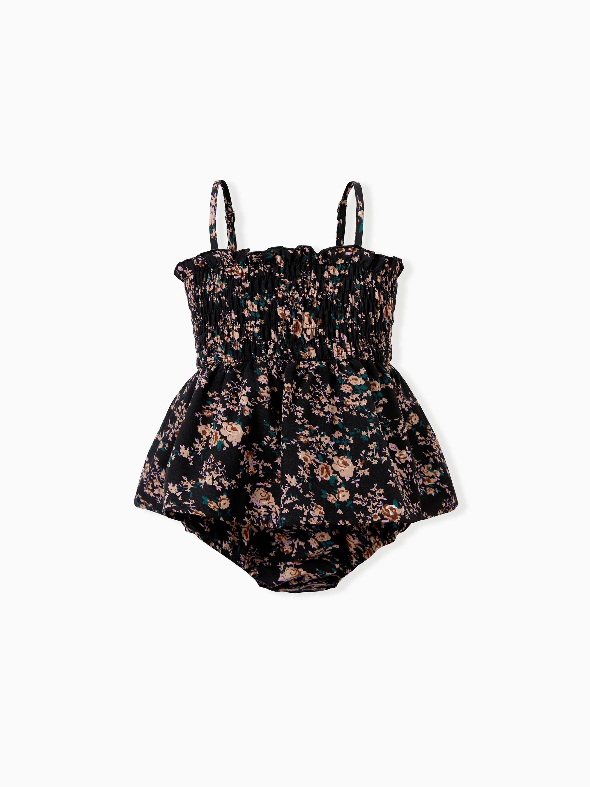 

Matching Family Dresses - Black Floral Shirred Off Shoulder Dress for Mommy Me