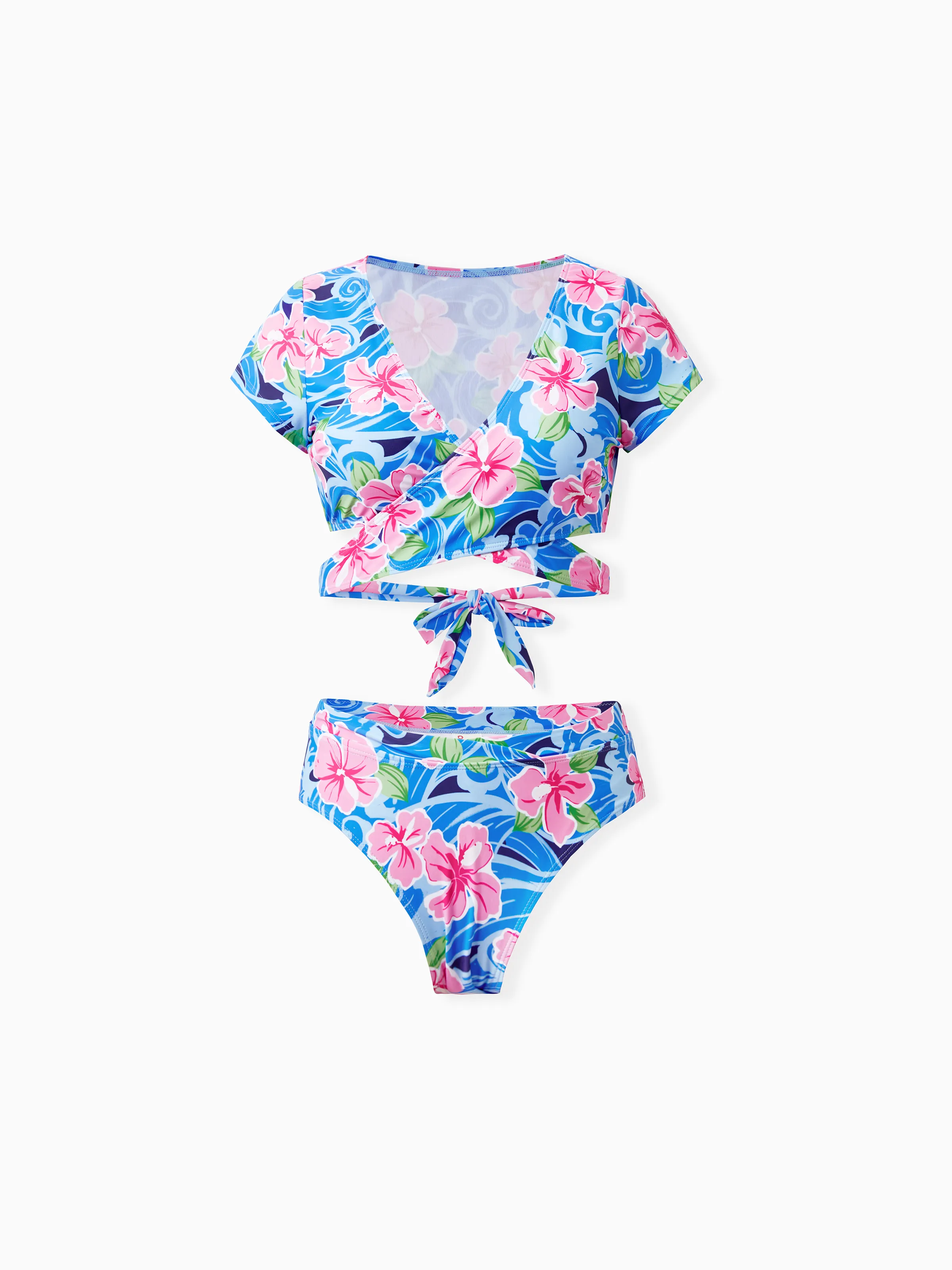 

Floral Bandage Swimwear Set for Family - Unisex Matching Outfits