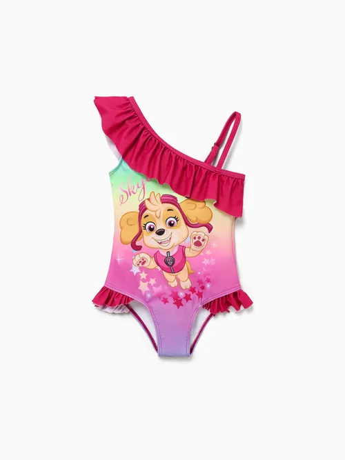 

PAW Patrol Sweet Toddler Girls' One-piece Skye Swimsuit with Slanted Shoulder