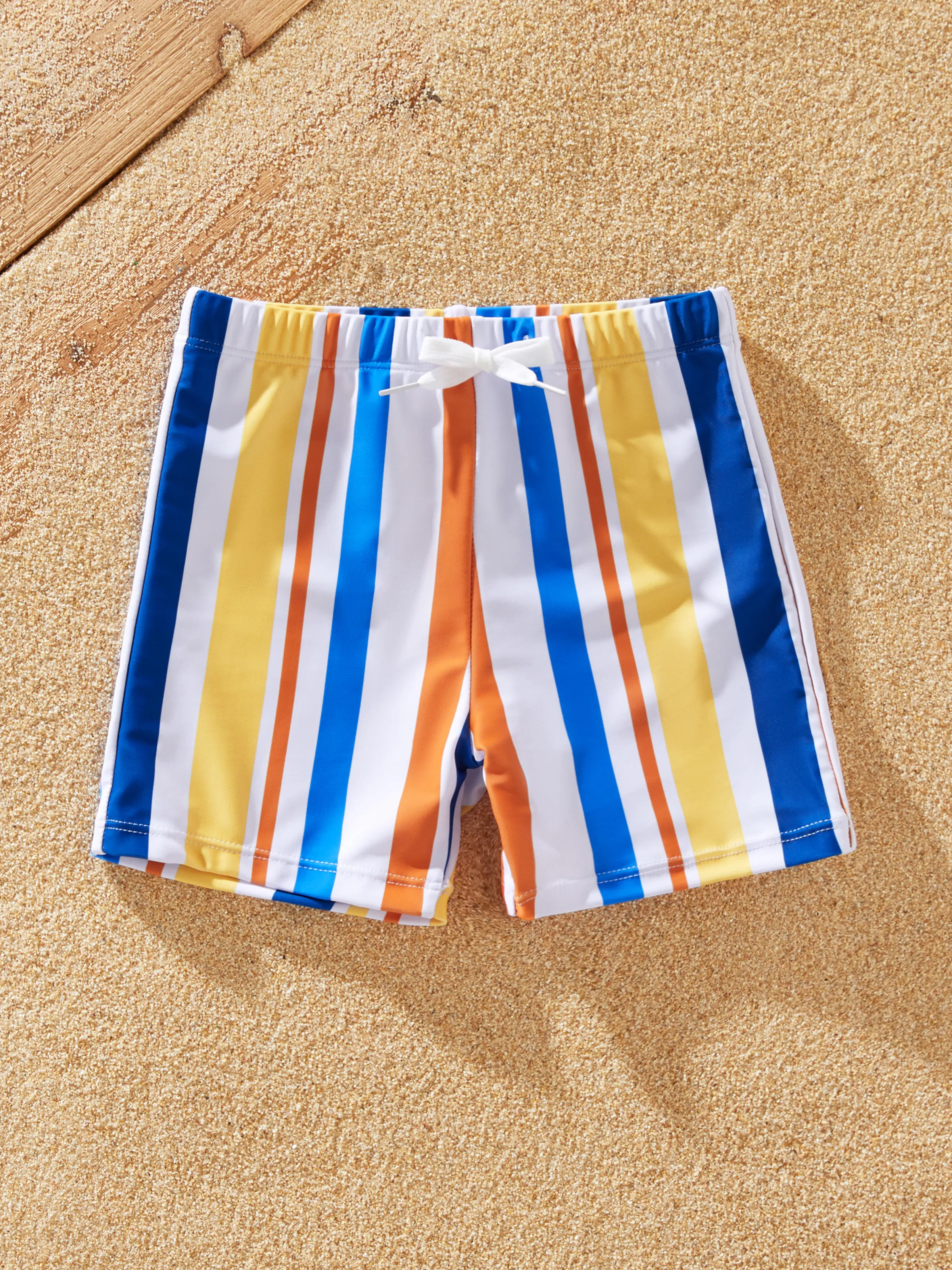 

Family Matching Stripe Swim Trunks or Ditsy Floral Shirred Two-Piece Swimsuit