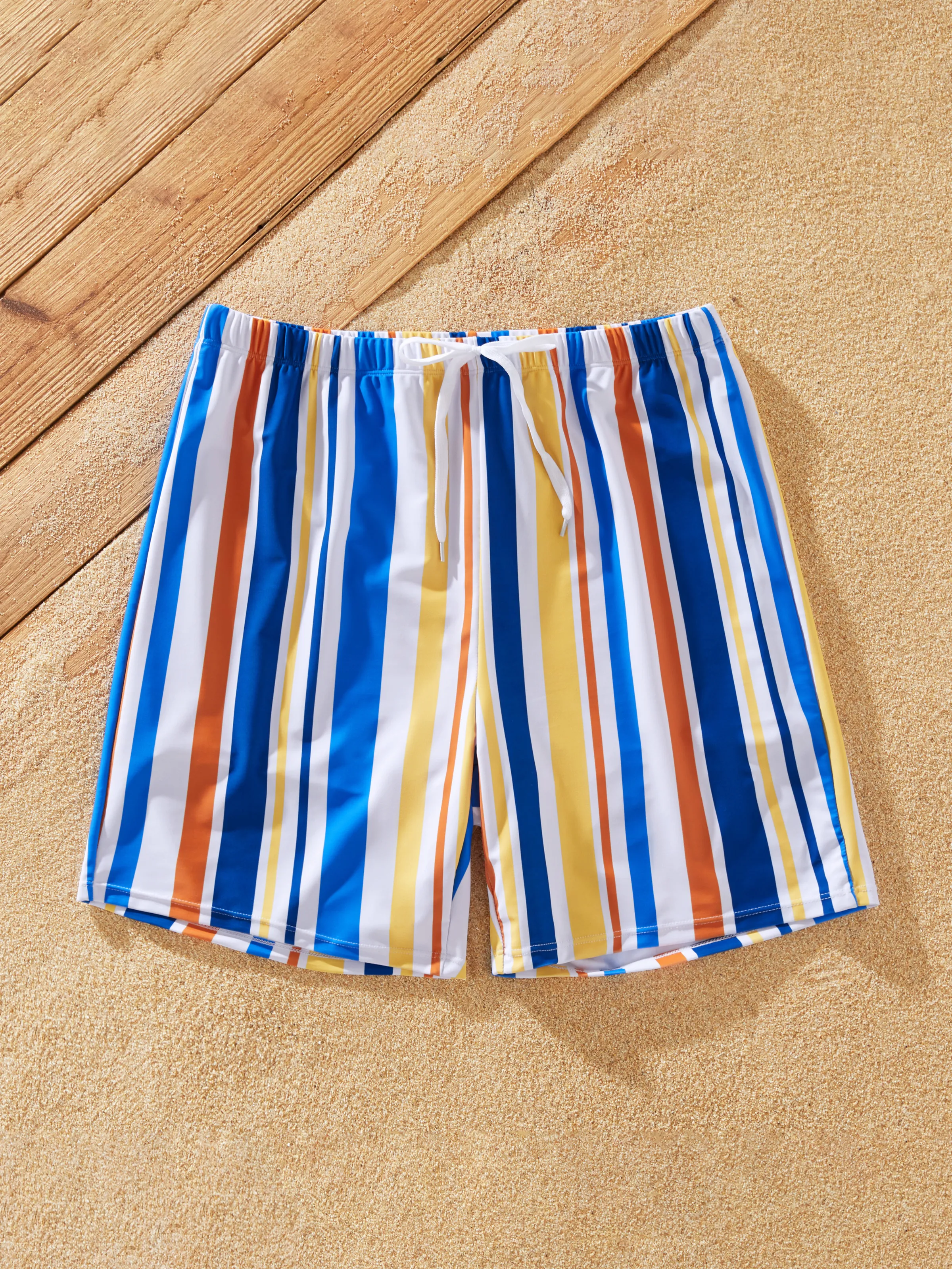 

Family Matching Stripe Swim Trunks or Ditsy Floral Shirred Two-Piece Swimsuit