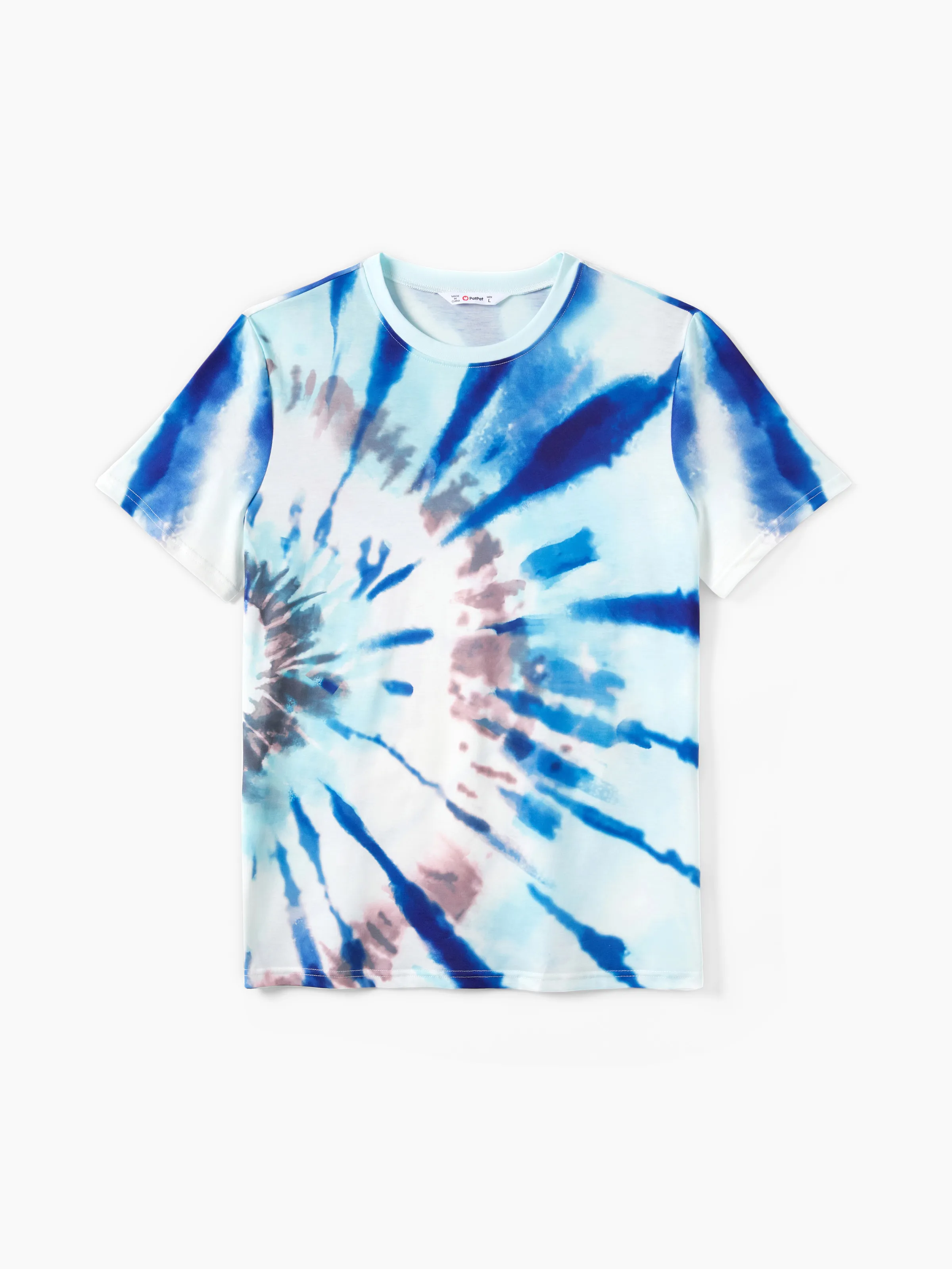 

Family Matching Sets Blue Twirl Tie-Dye Tee or Strap Dress with Pockets