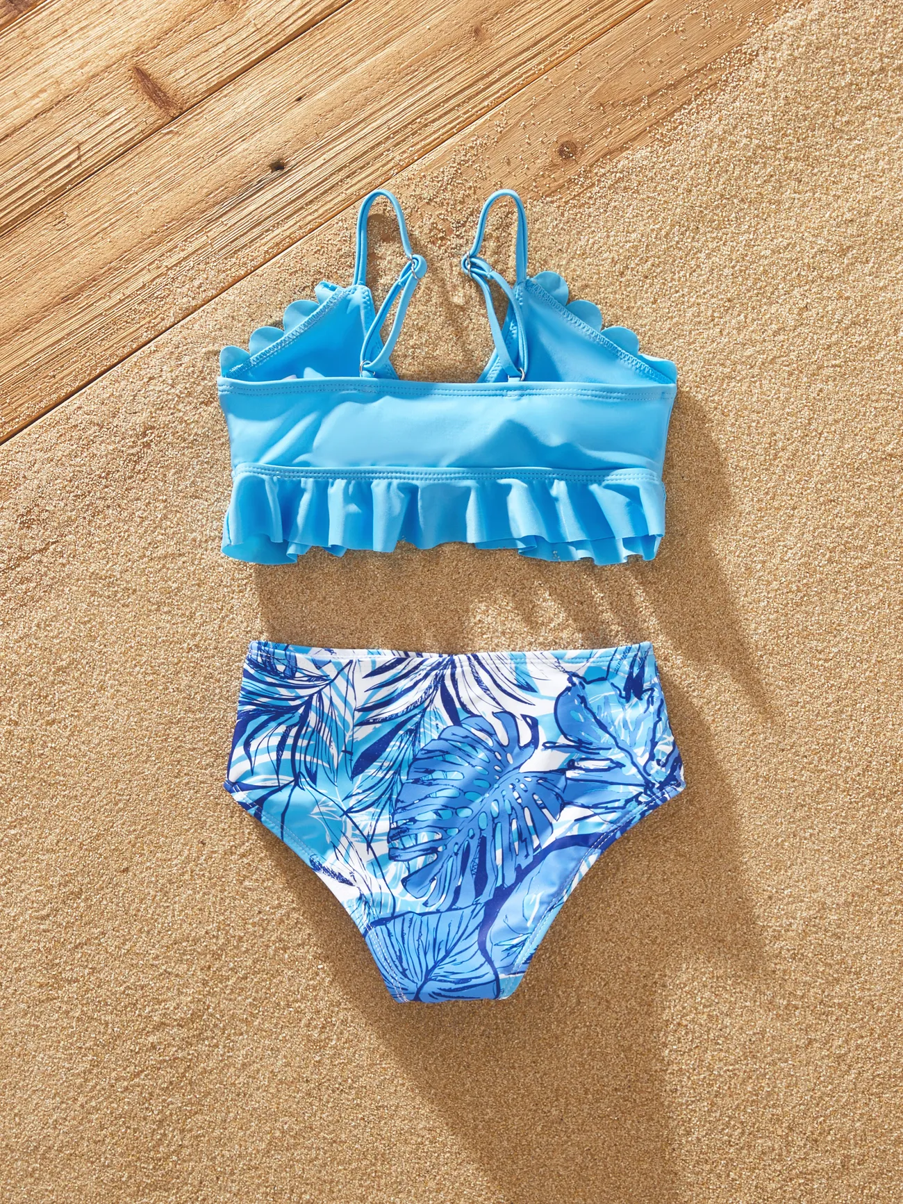 Girl - Matching Swimsuits for Couple and Family - Blue Two-Piece Swimsuit - Blue - image 10