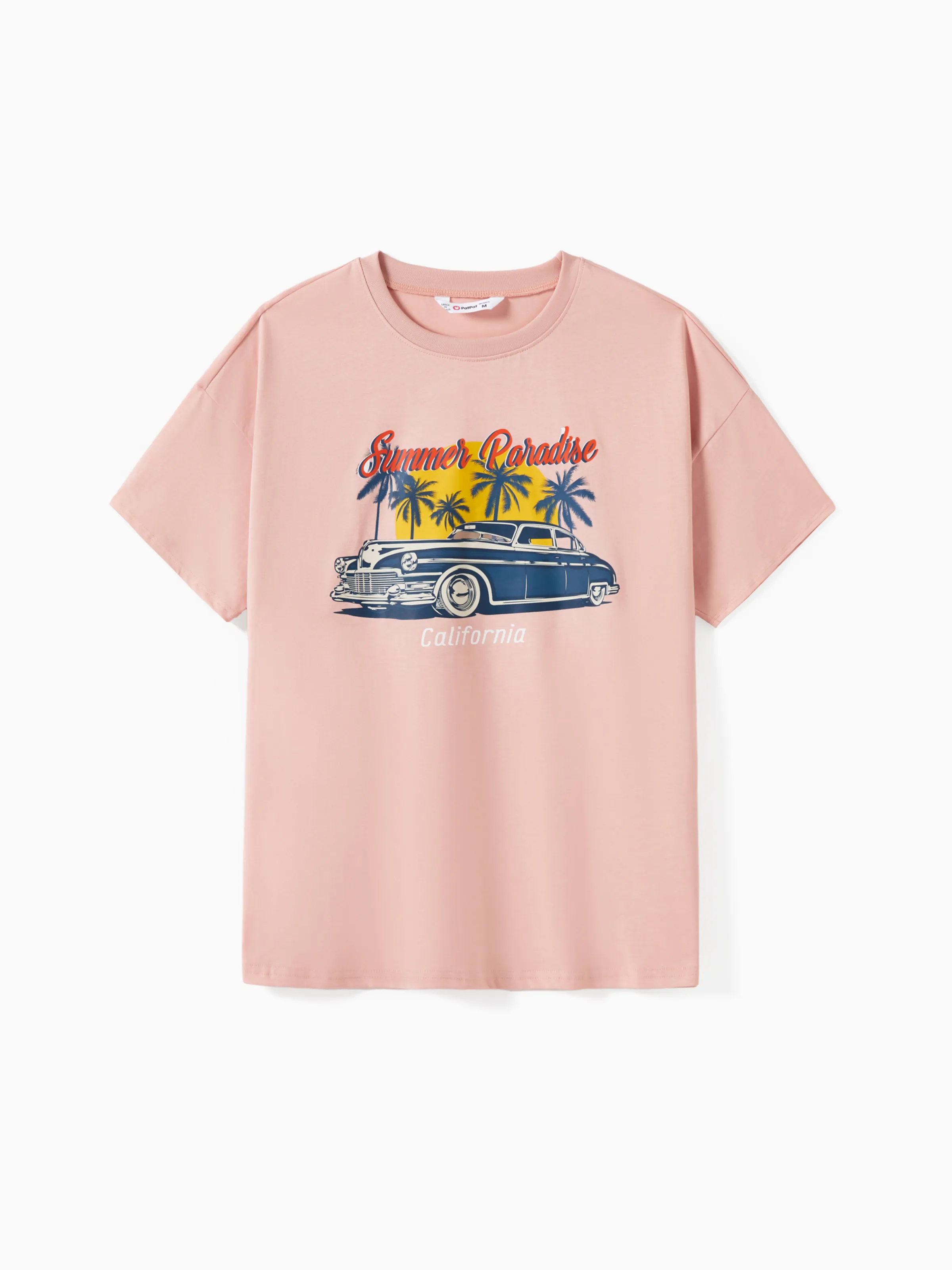 

Family Matching 100% Cotton Vintage Car Short Sleeve Graphic Tee