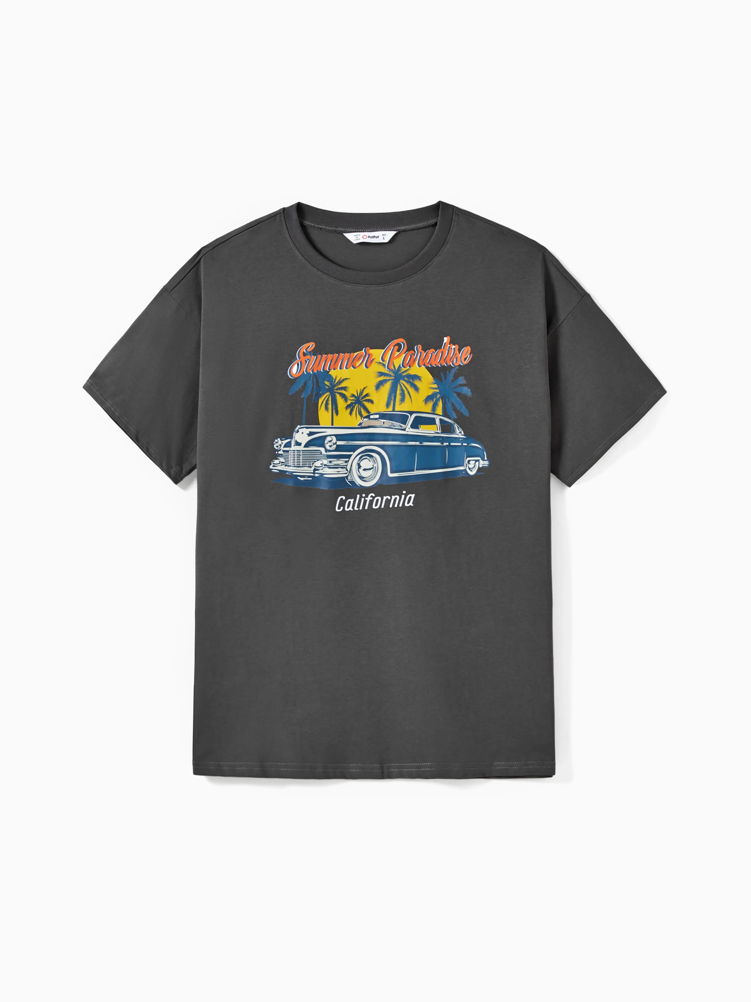 

Family Matching 100% Cotton Vintage Car Short Sleeve Graphic Tee