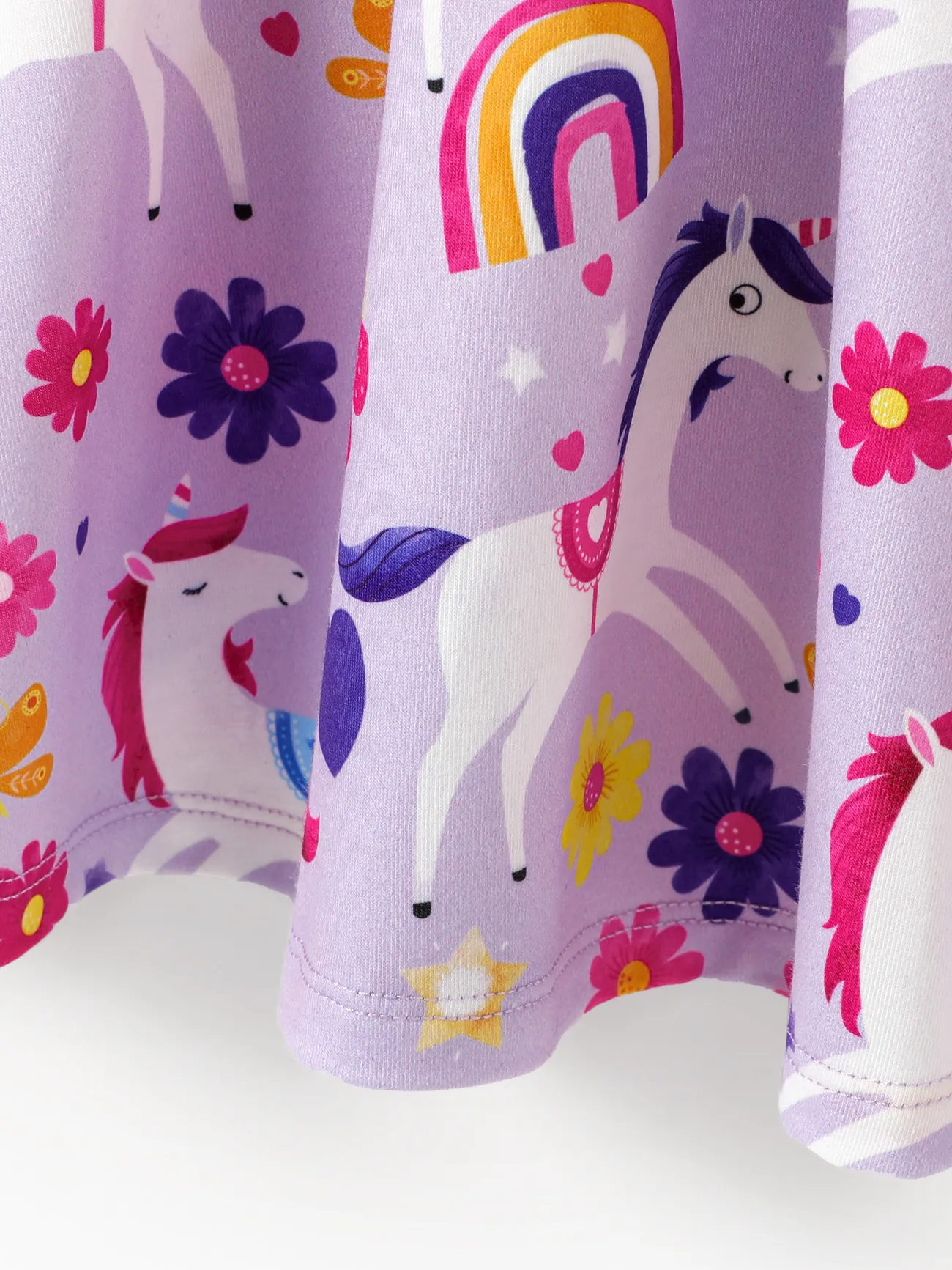 Purple - Toddler Girl Floral Print Bowknot Sleeveless Dress - image 6
