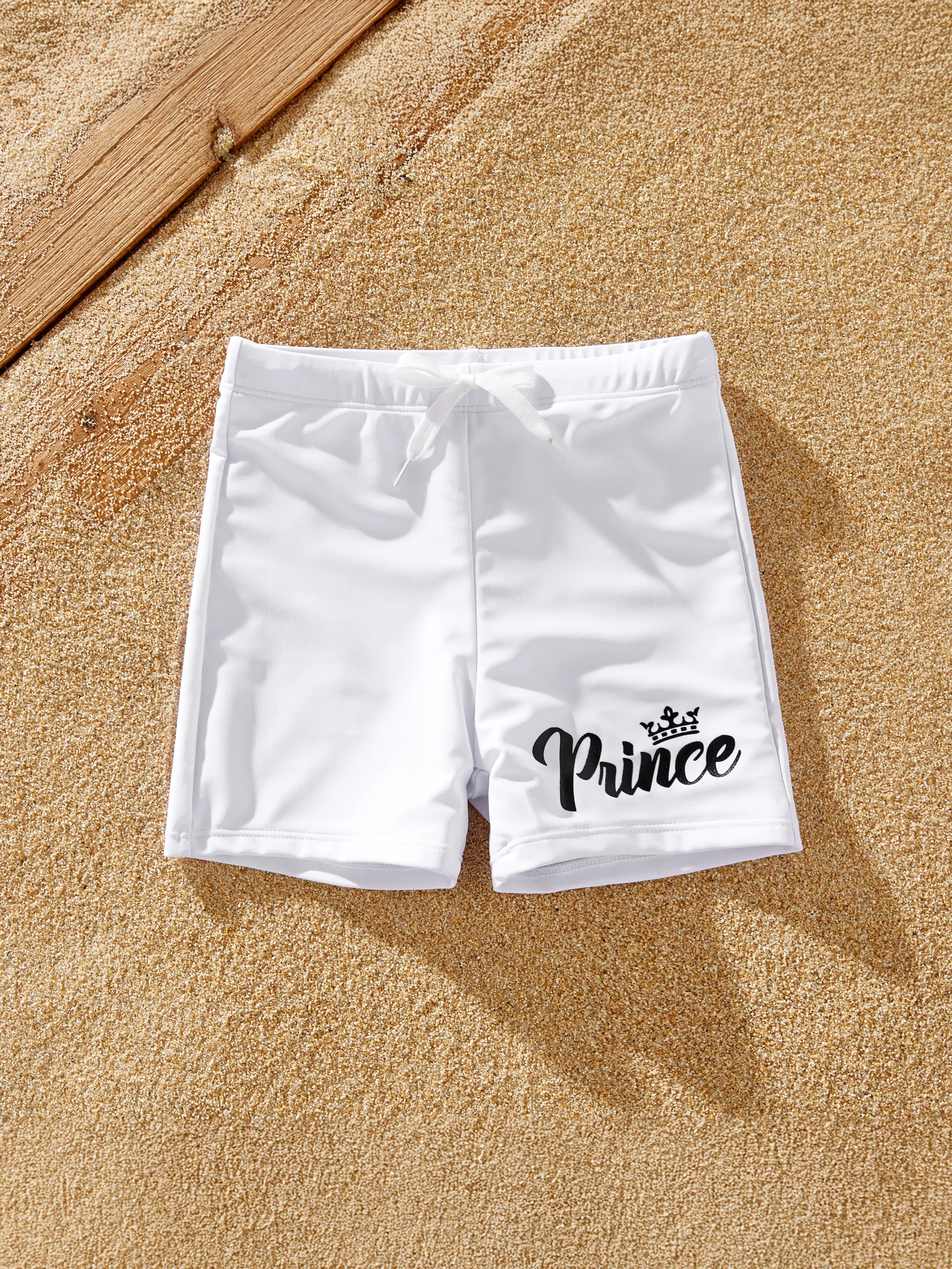 

Family Matching Letter Printed Drawstring Swim Trunks or Bow Pattern Strap Swimsuit