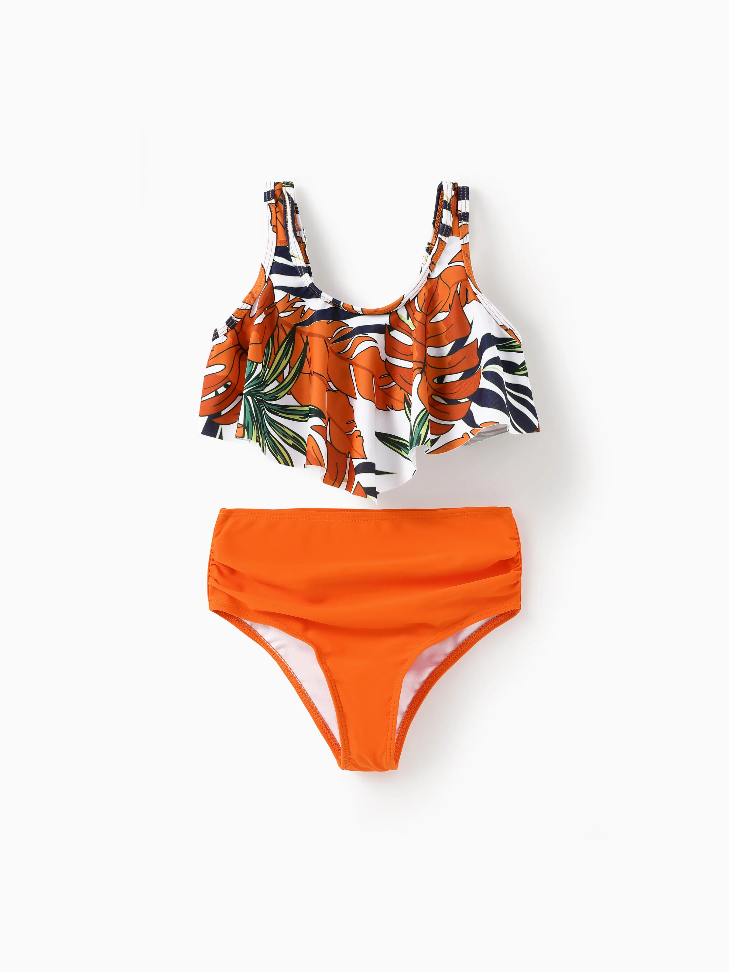 

Family Matching Tropical Plant Print Two-piece Swimsuit and Swim Trunks Shorts