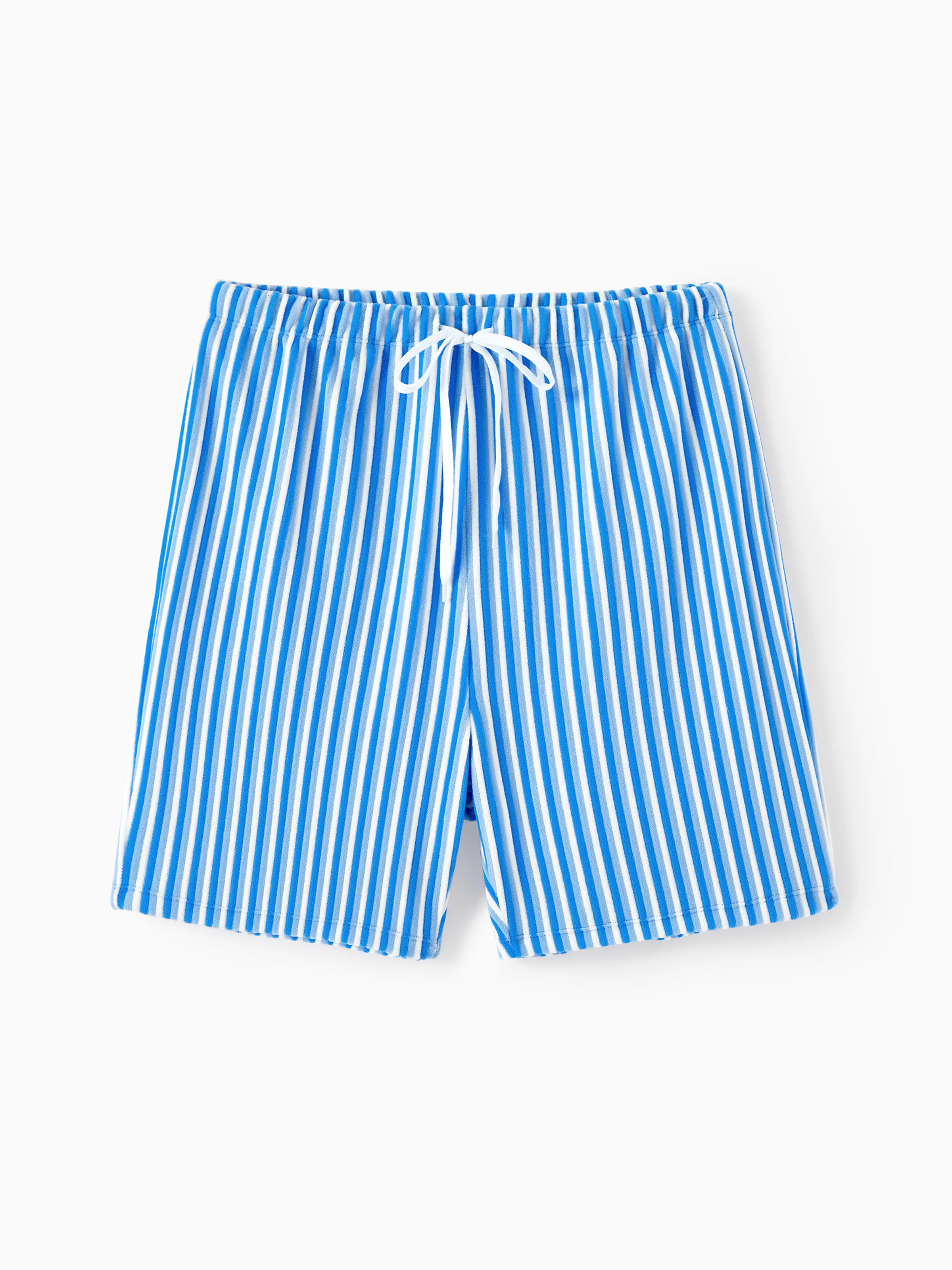 

Family Matching Towel Swimwear Blue Stripe Swim Trunks or two-piece Bikini swimsuit