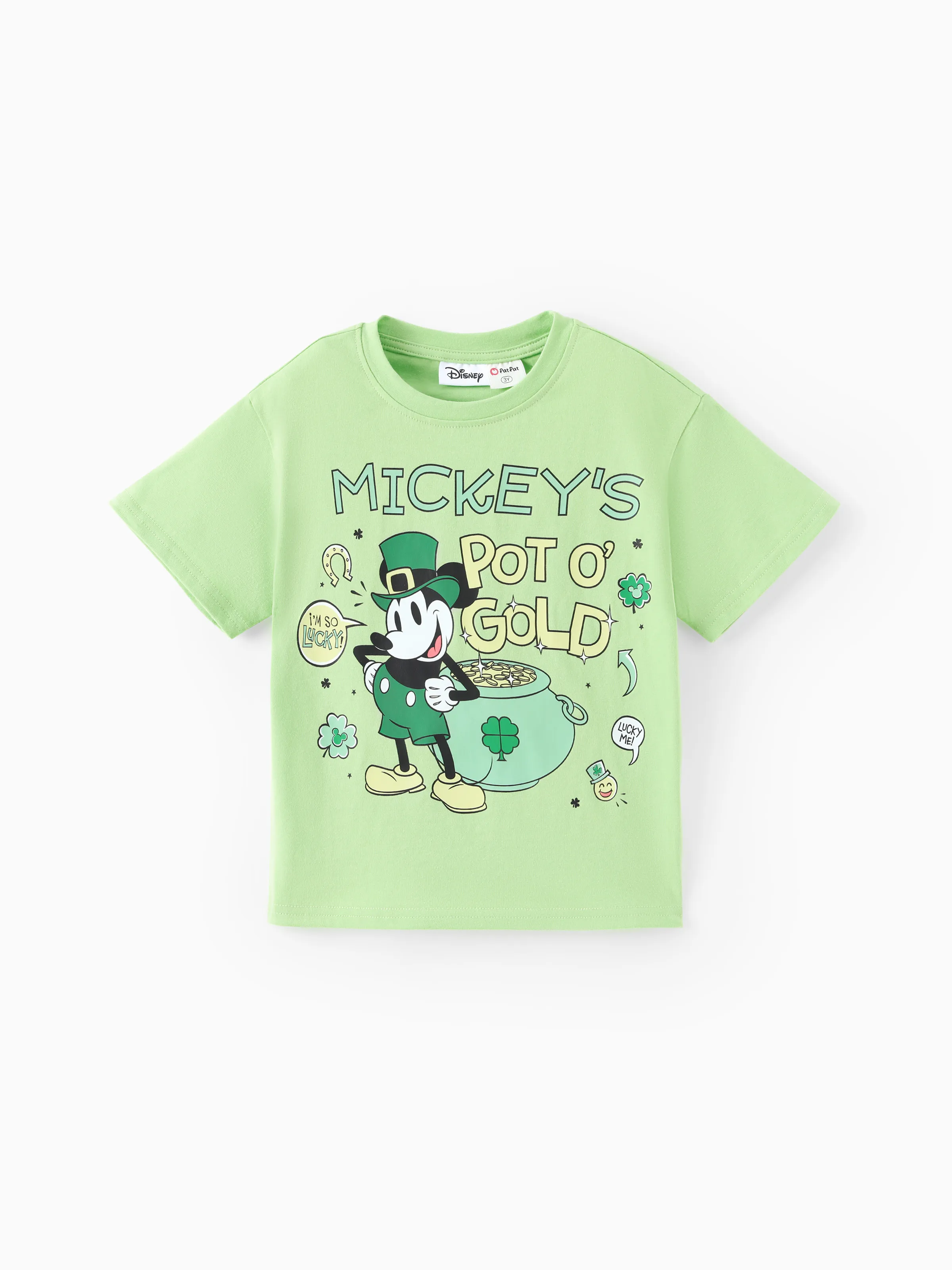 

Disney Mickey and Friends Toddle/Kid Boy 1pc St. Patrick's Day Cotton T-shirt