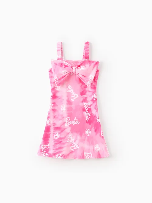 

Barbie Toddler/Kid Girl 1pc Bowknot Tie-dyed Cami Dress