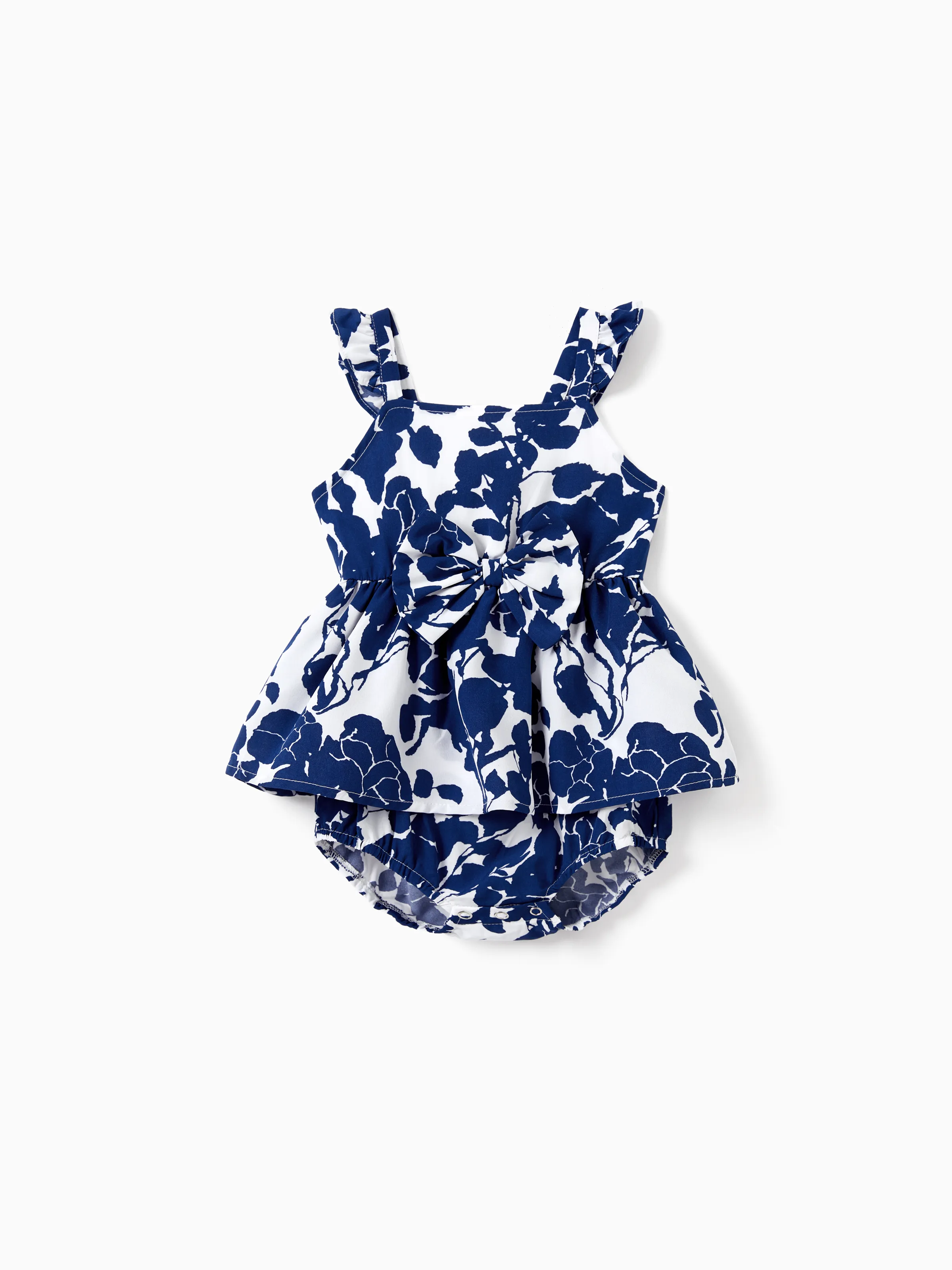 

Mommy and Me Floral Print Ruffle Trim Tulip Hem Cami Dresses