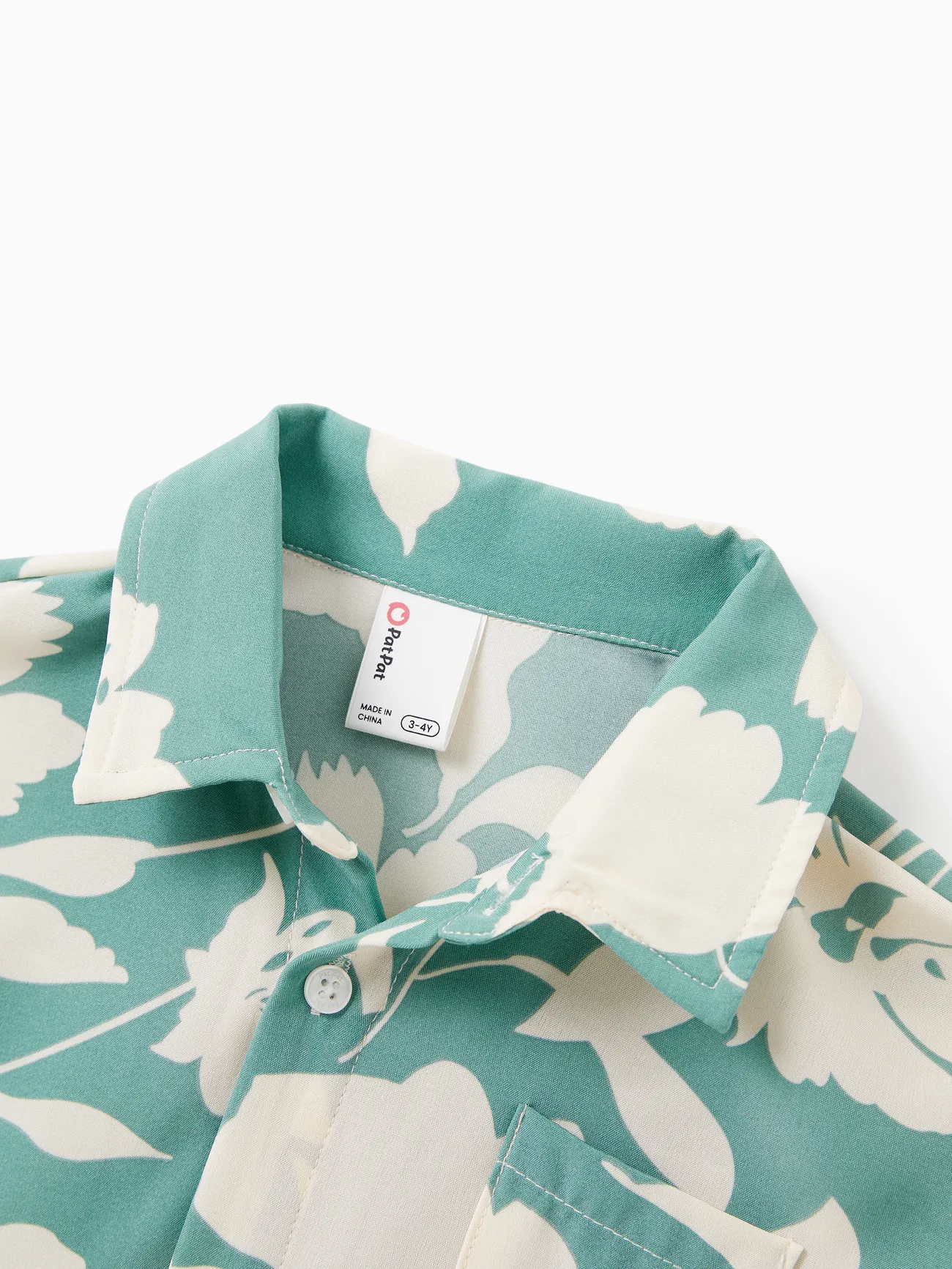 Boy - Green Family Matching Outfits White Leaf Print - Shirts and Backless Dresses for Hawaii/Cruise/Resort/Casual Wear - Green - image 20