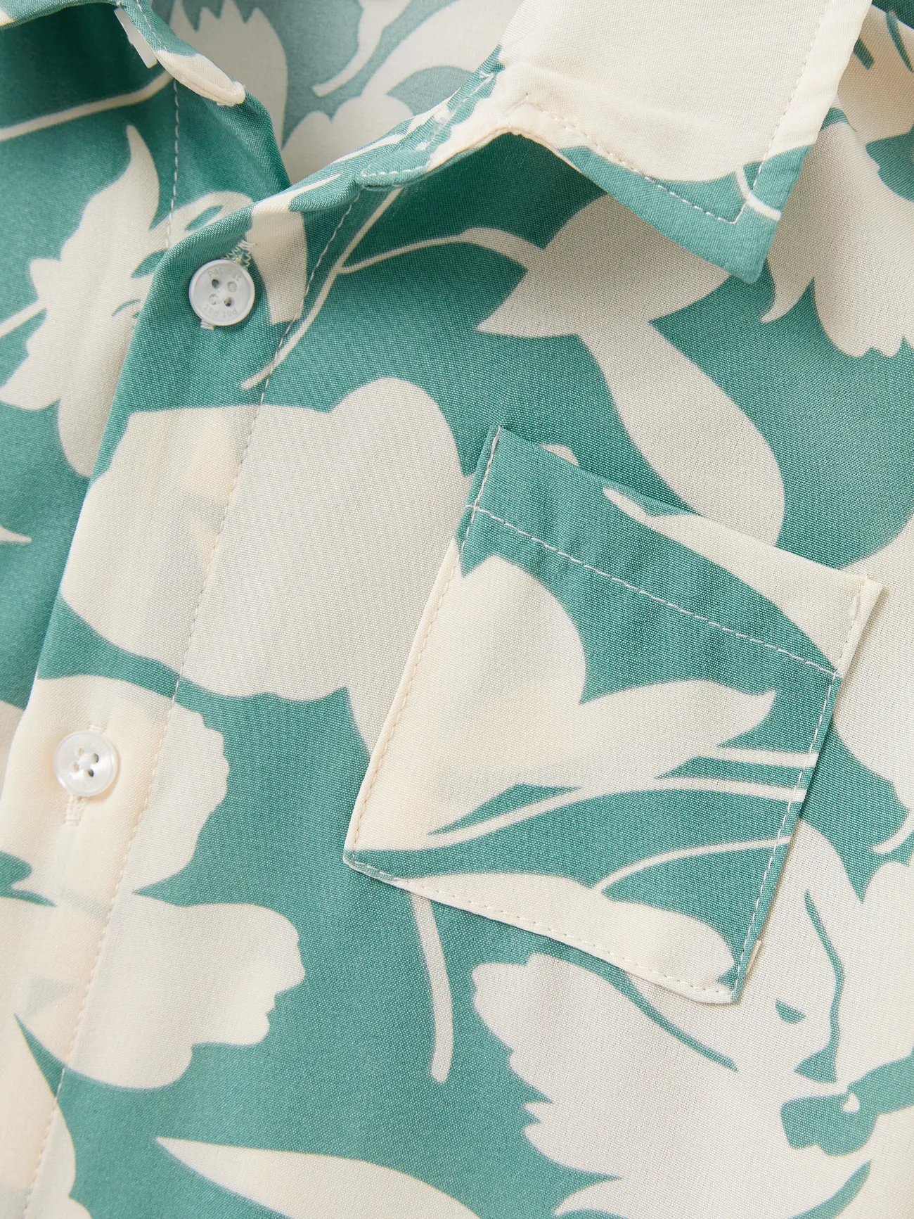 Boy - Green Family Matching Outfits White Leaf Print - Shirts and Backless Dresses for Hawaii/Cruise/Resort/Casual Wear - Green - image 21