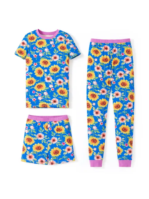 

Bamboo Toddler/Kid 3pcs Playful Print Snug-Fitting Pajamas Set