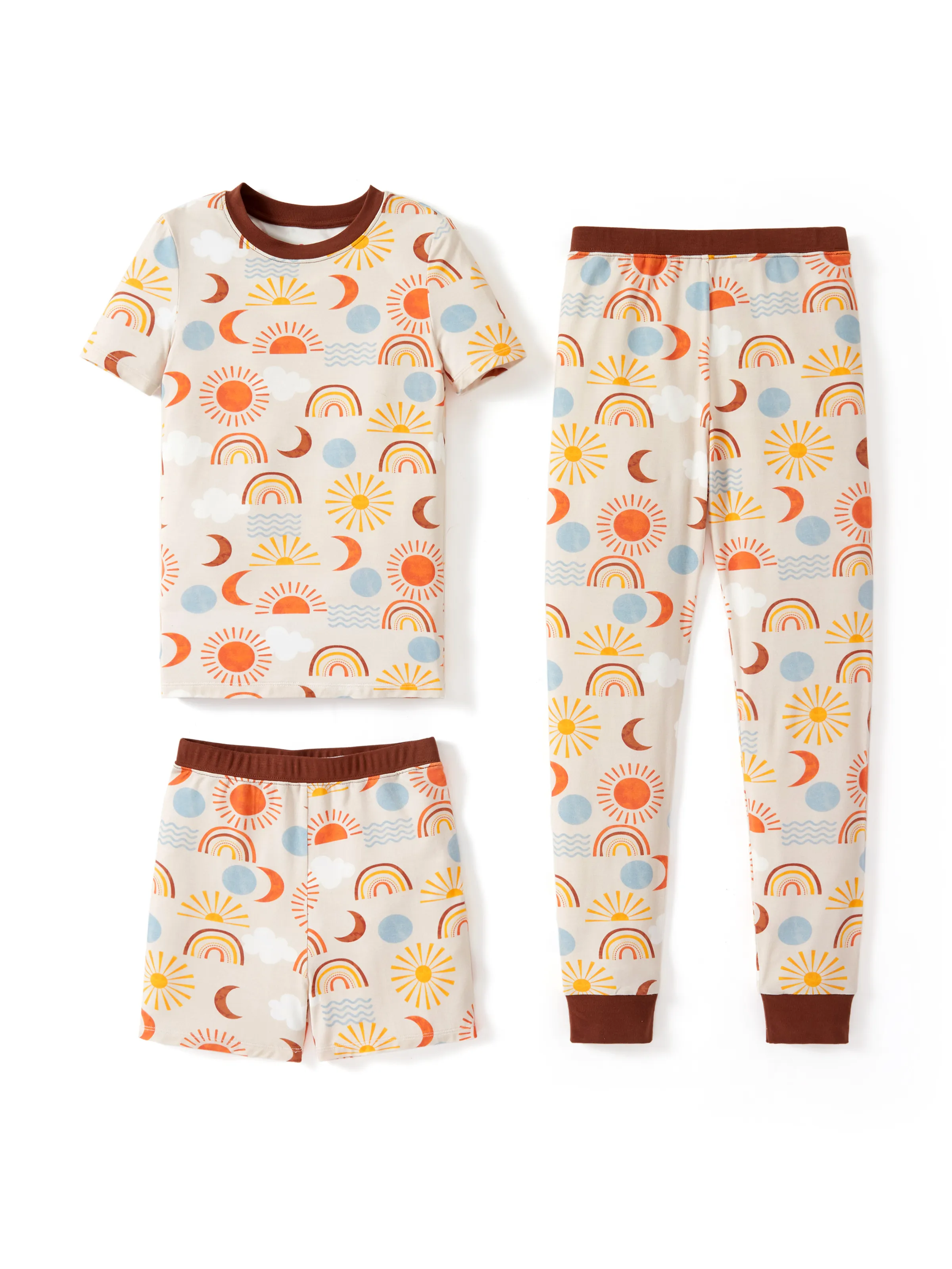 

Bamboo Toddler/Kid 3pcs Playful Print Snug-Fitting Pajamas Set