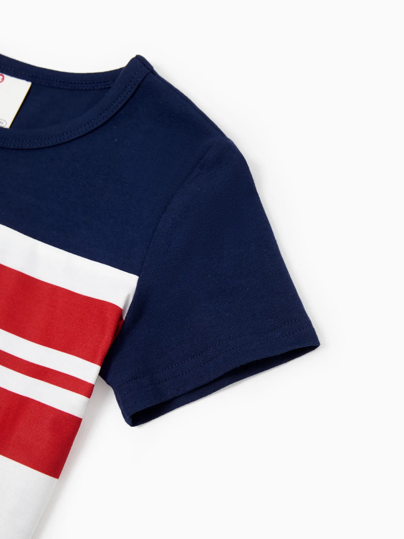 Boy - Family Matching Casual Cotton T-shirt or Belted Stripe Dress Set - Multi-color - image 20