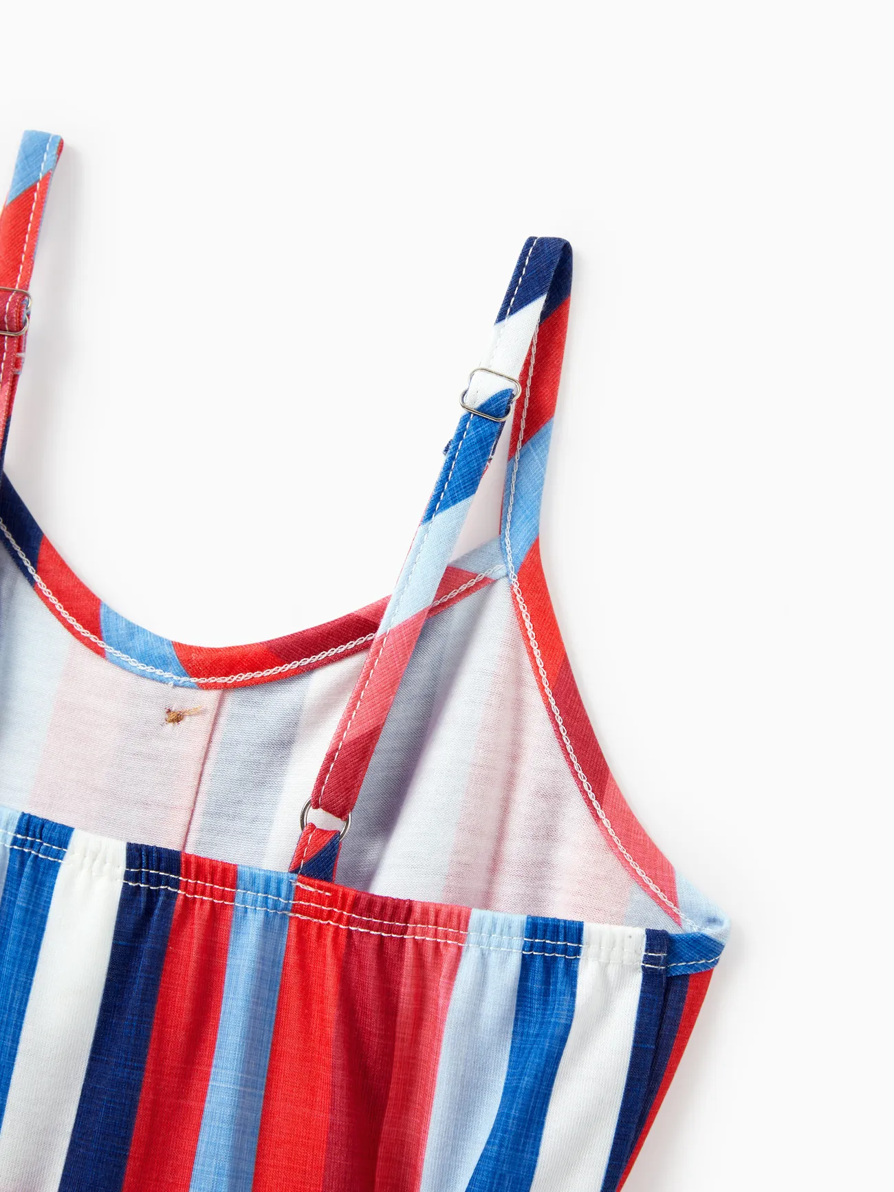 Girl - Family Matching Casual Cotton T-shirt or Belted Stripe Dress Set - Multi-color - image 10