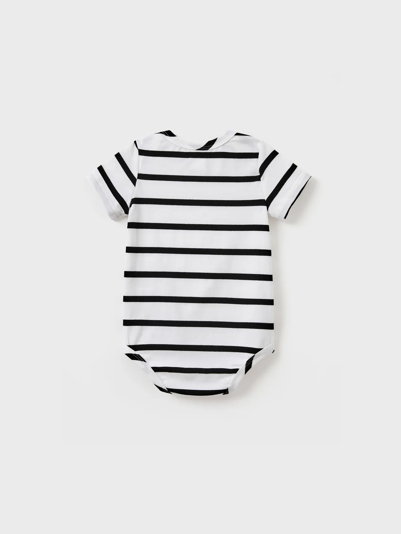 Baby - Black and White Stripe Matching Outfits - T-shirts and Bodycon Dress for Casual/Cruise/Resort - Black+White - image 13